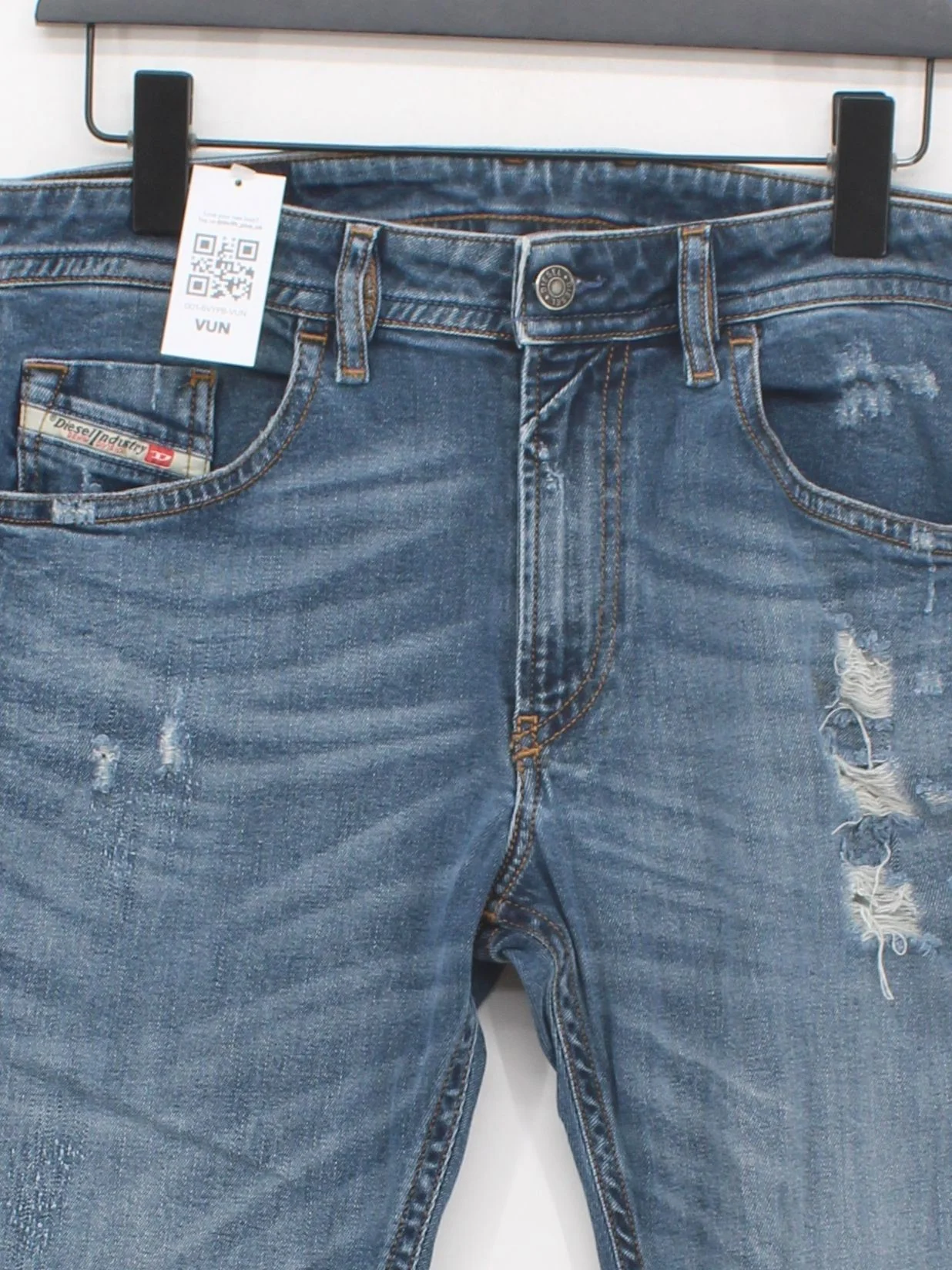 Diesel Men's Jeans W 32 in Blue Cotton with Lyocell Modal, Elastane Skinny - Image 3