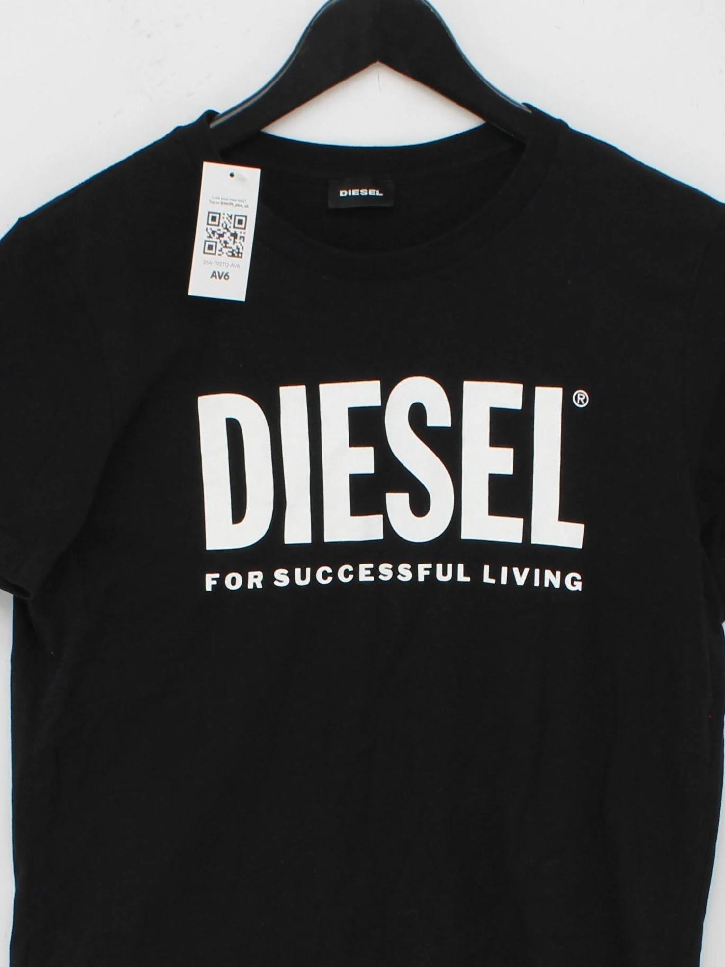 Diesel Men's T-Shirt S Black Graphic 100% Cotton Basic - Image 3