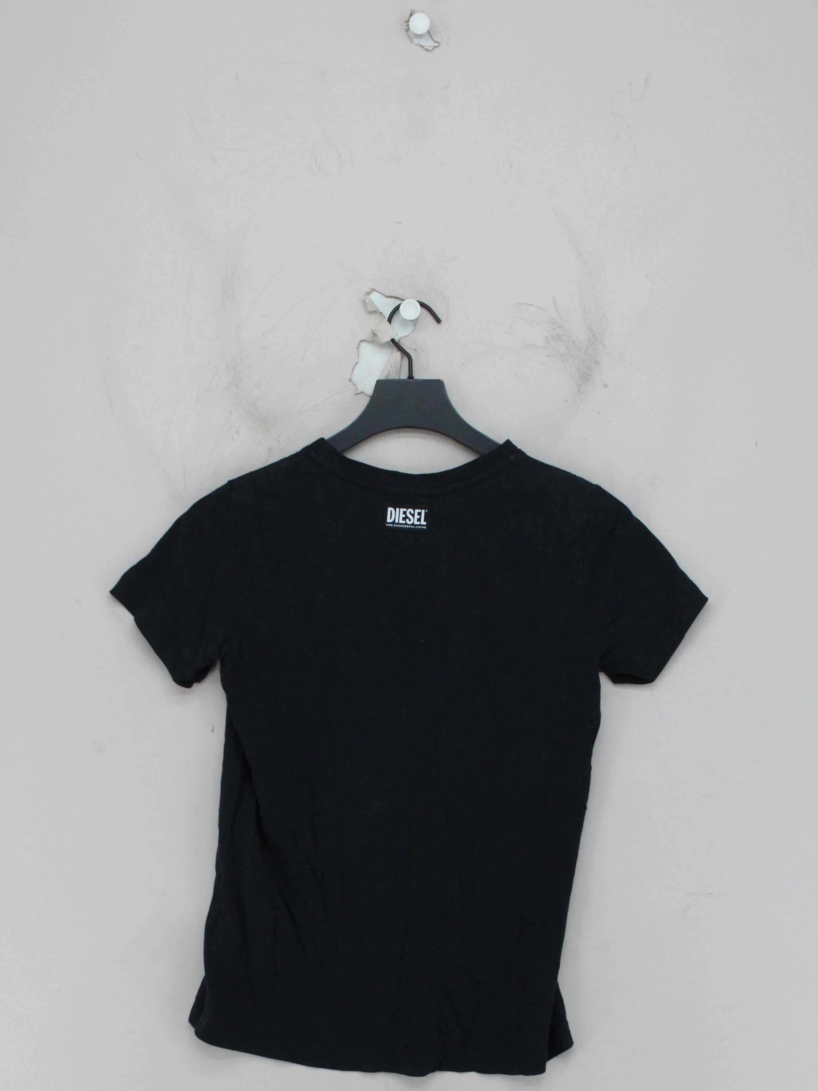 Diesel Men's T-Shirt XS Black Graphic 100% Cotton Basic - Image 2