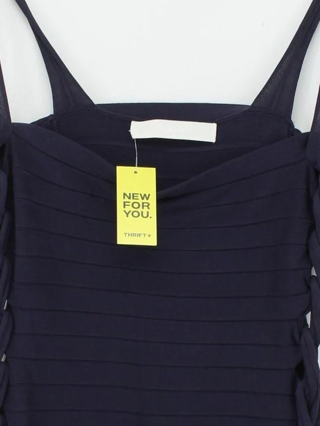 Dion Lee Bodycon Midi Dress UK10 in Blue - Image 3