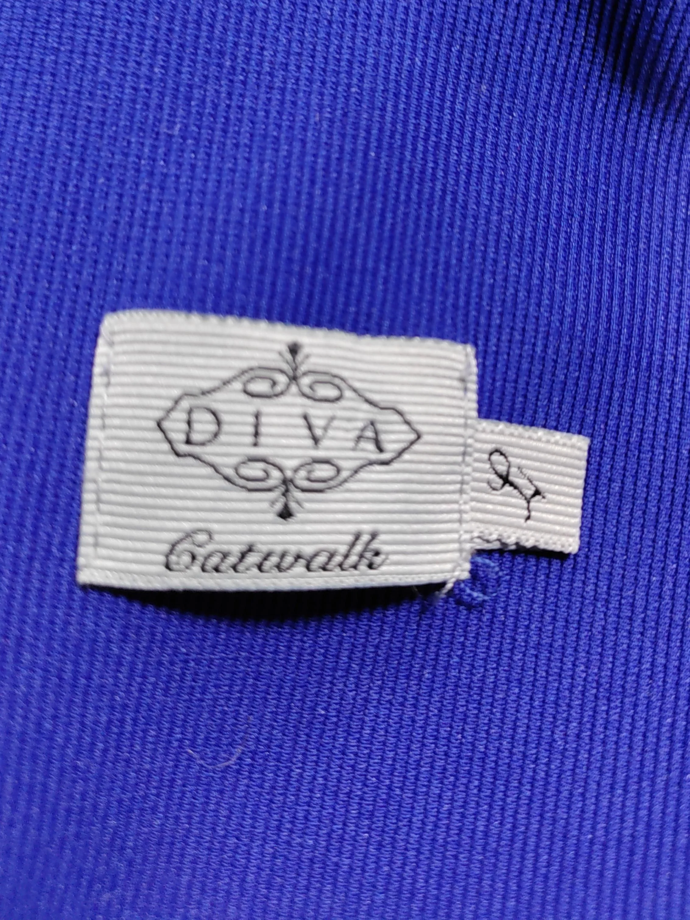DIVA Catwalk Bodycon Midi Dress L in Blue - Image 5