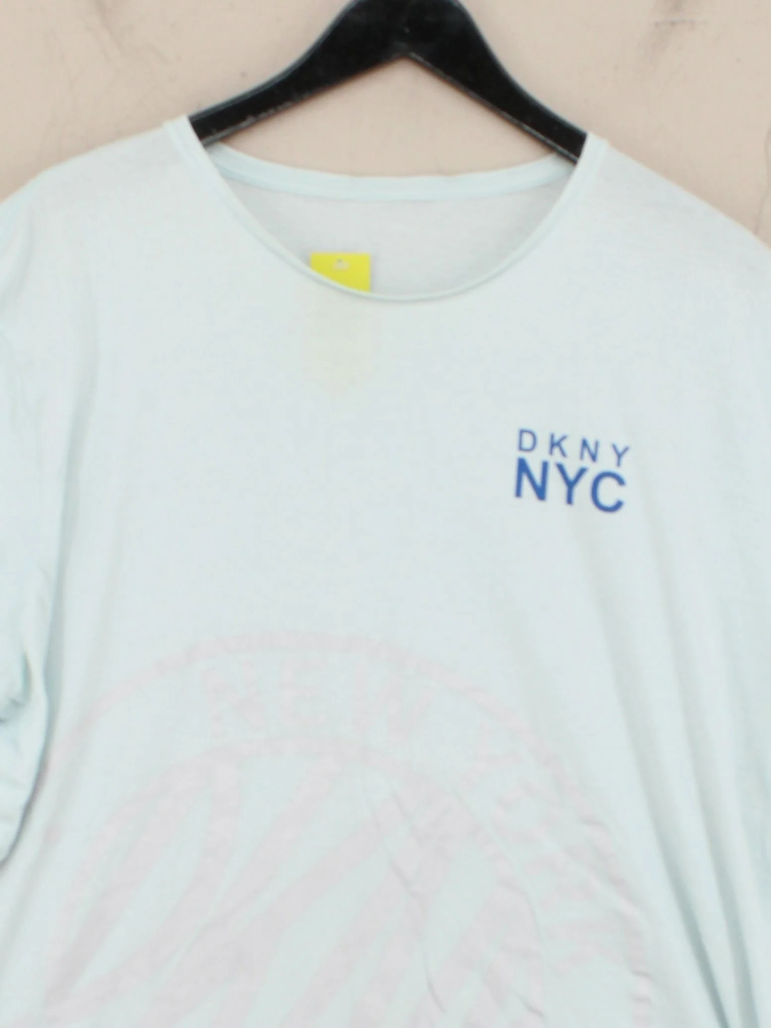 DKNY Men's T-Shirt XL Blue Graphic 100% Cotton Basic - Image 3