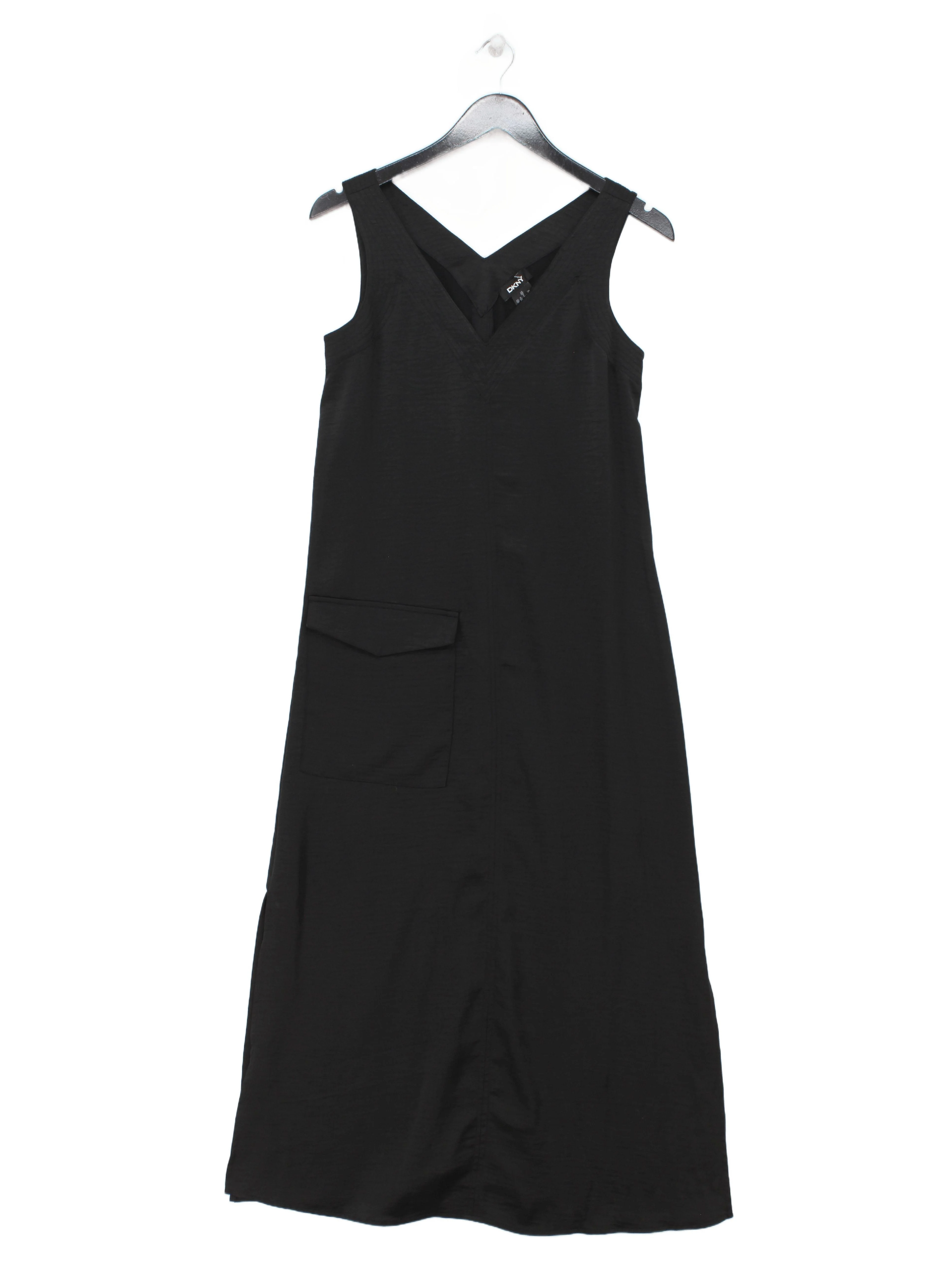 DKNY Slip Midi Dress XS in Black