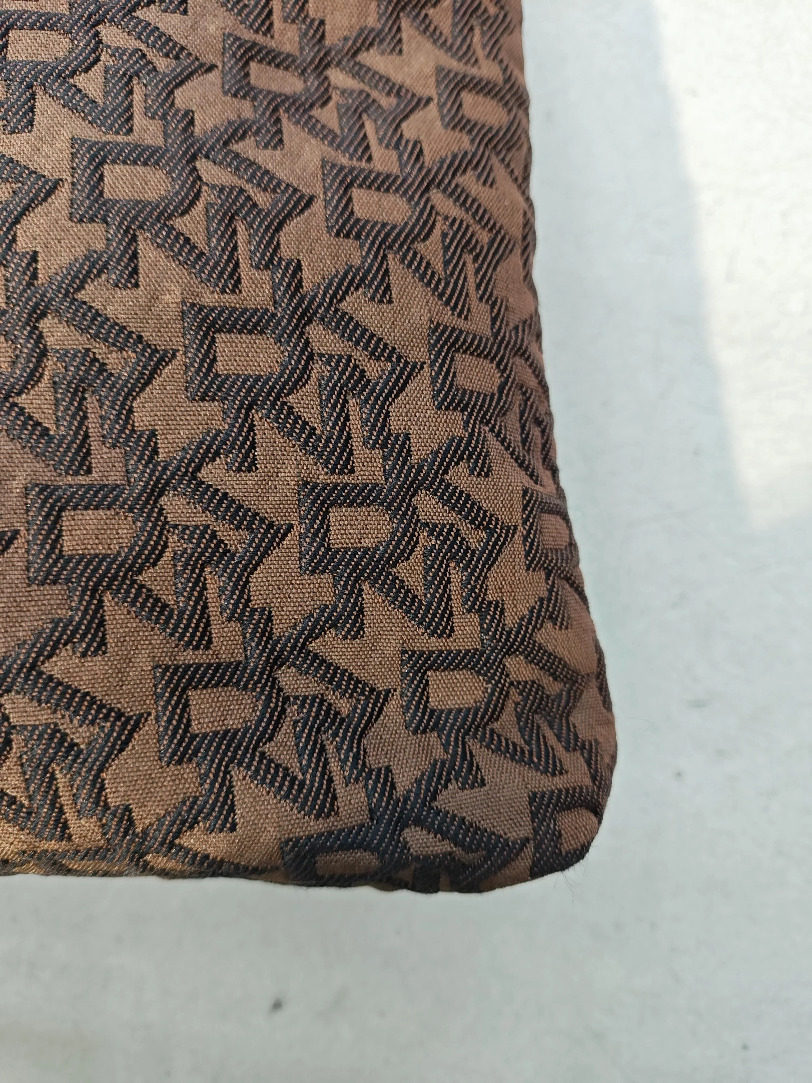 DKNY Women's Bag Brown Graphic Polyester with Faux Leather Shoulder Bag - Image 3