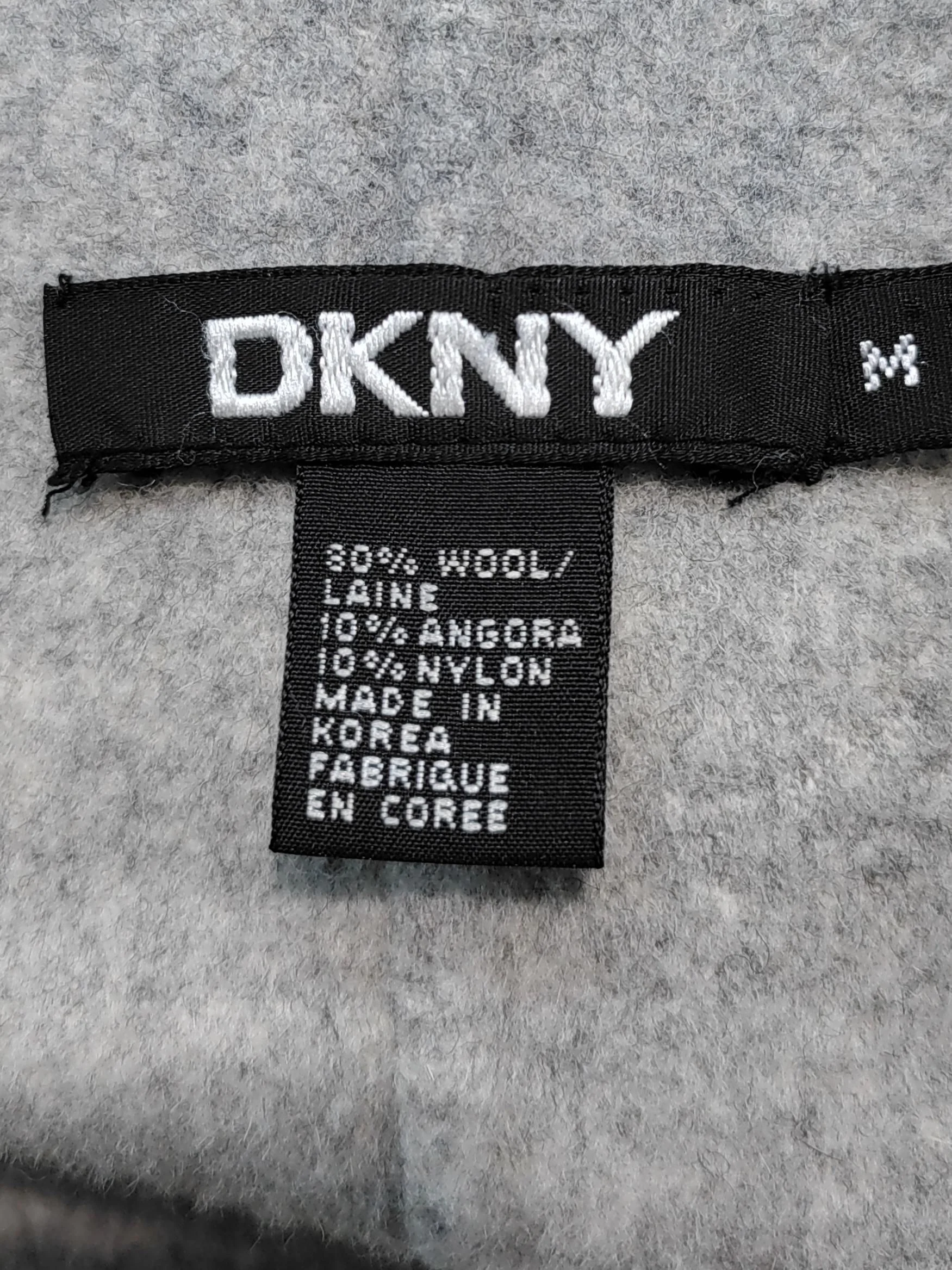 DKNY Women's Coat M Cream Wool with Angora, Nylon Overcoat - Image 5