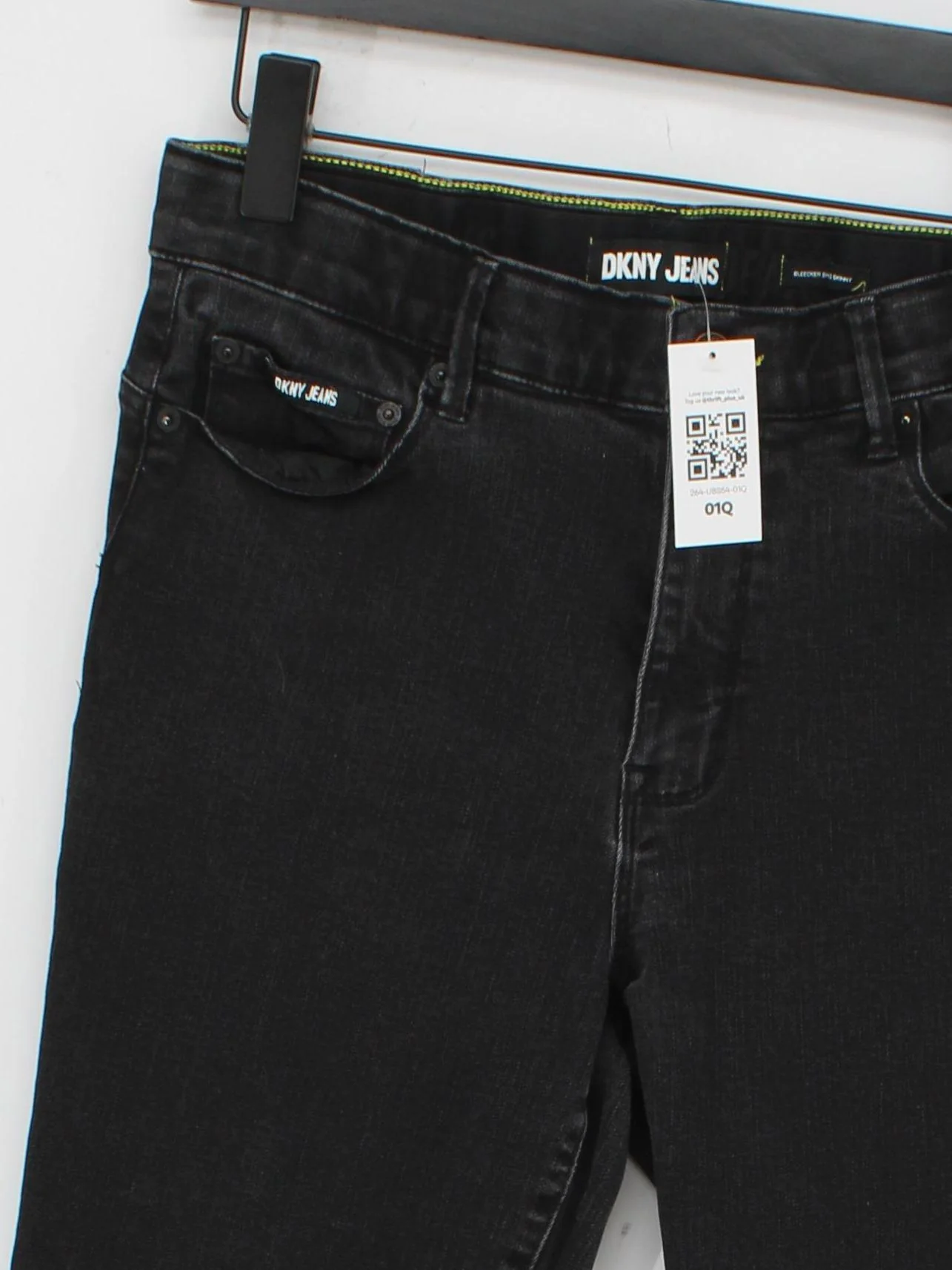 DKNY Women's Jeans W 31 in Black Cotton with Polyester, Viscose, Spandex Skinny - Image 3