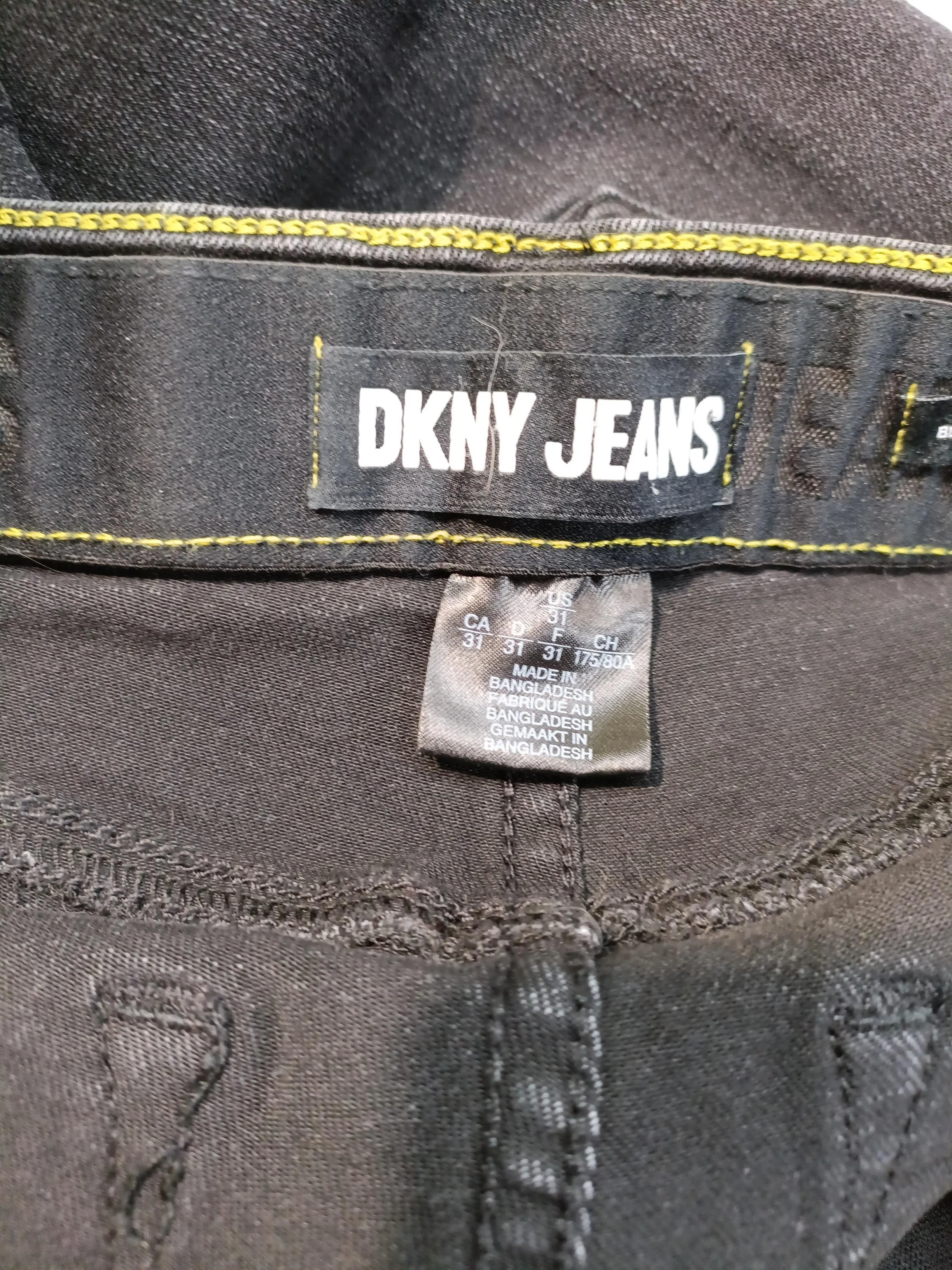 DKNY Women's Jeans W 31 in Black Cotton with Polyester, Viscose, Spandex Skinny - Image 6