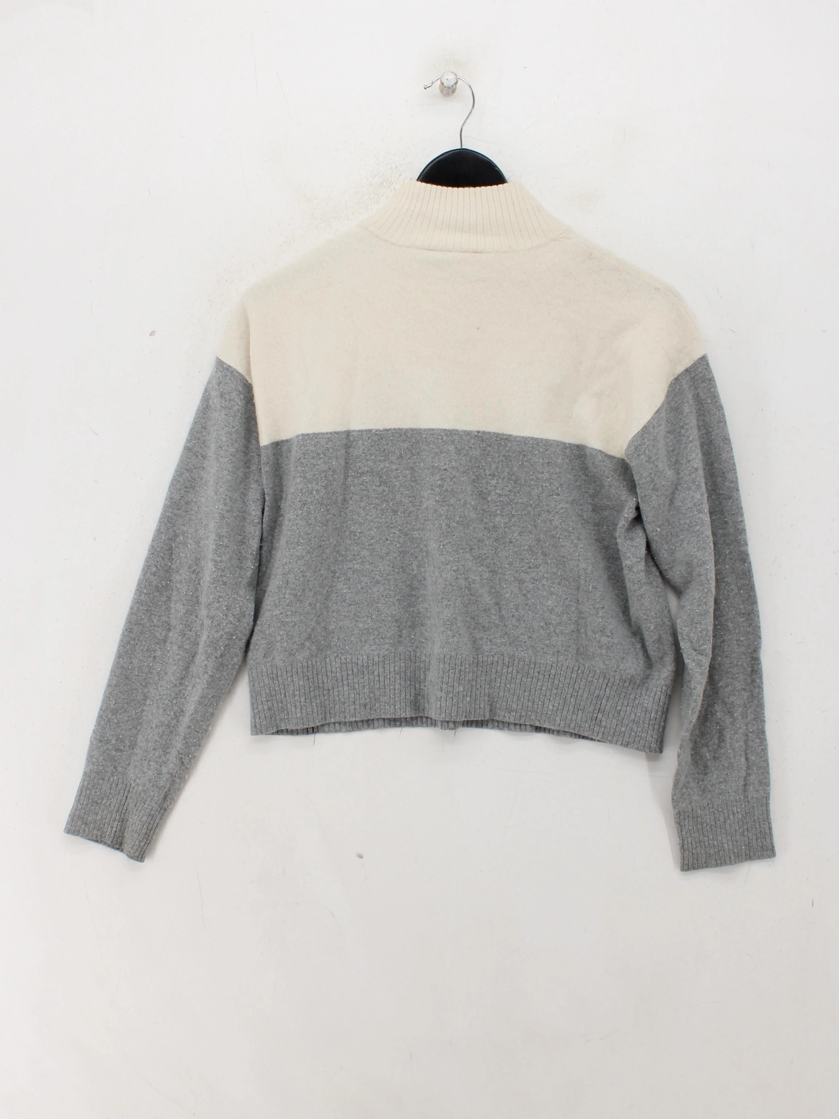 DKNY Women's Jumper M Grey 100% Wool High Neck Pullover - Image 2