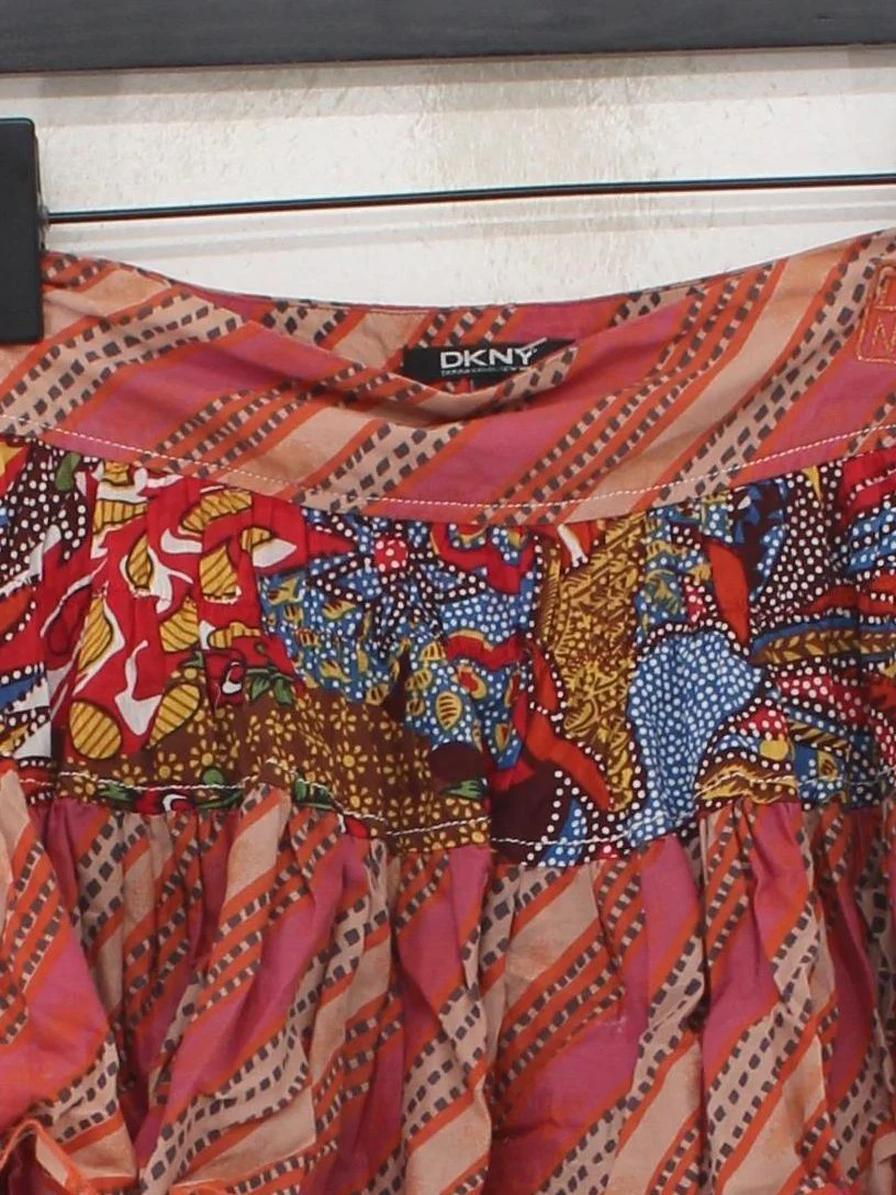 DKNY Women's Mini Skirt UK 10 Multi Animal Print 100% Cotton Short Mini - Image 3