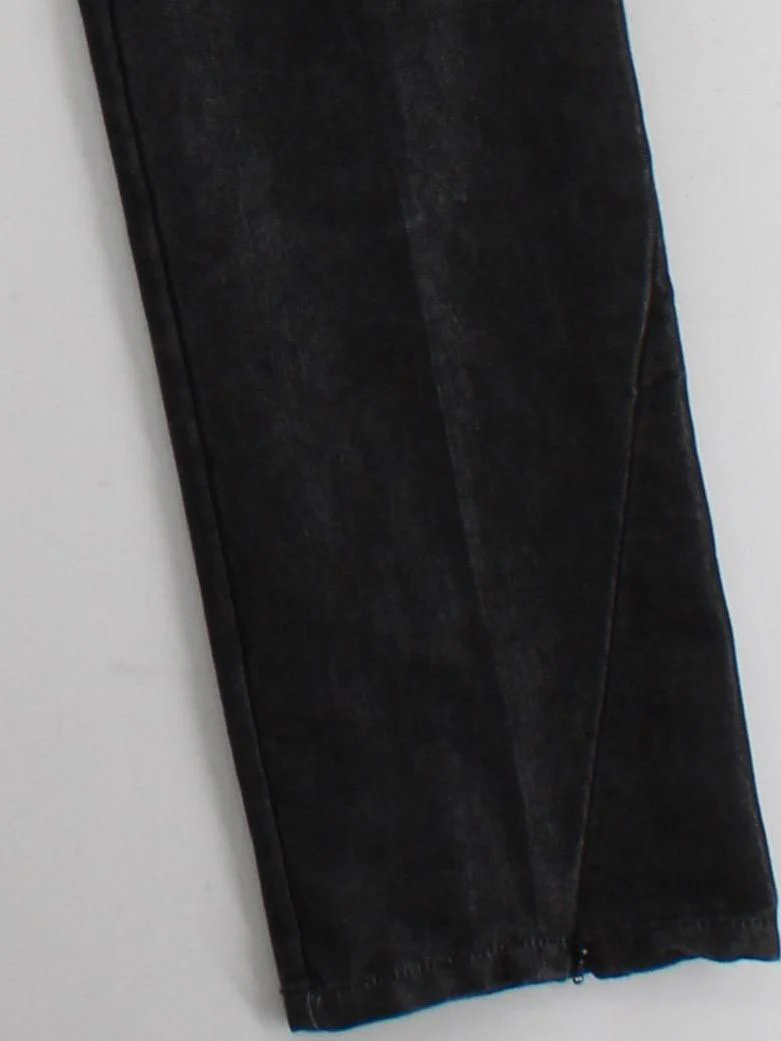 DKNY Women's Trousers W 27 in Black Cotton with Polyester Straight Chino - Image 4