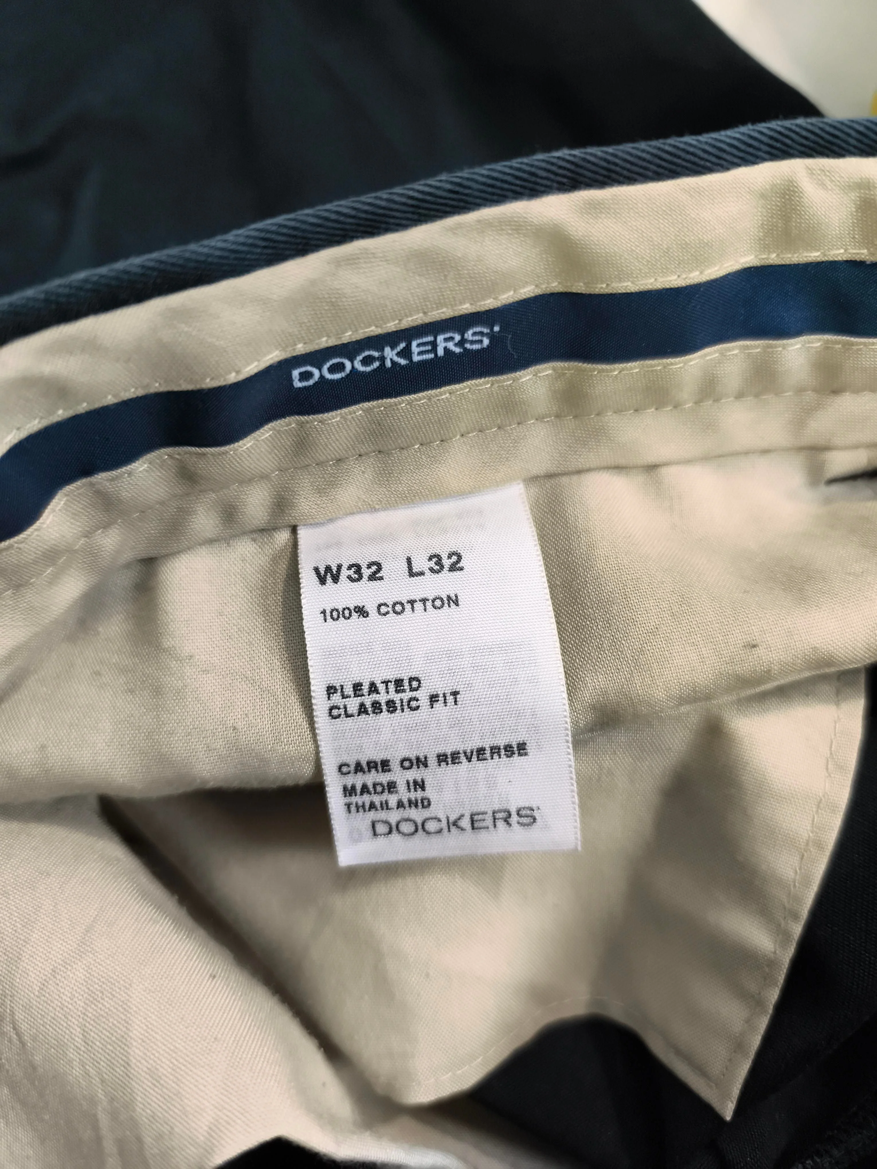 DOCKERS Men's Trousers W 32 in; L 32 in Black 100% Cotton Straight Chino - Image 6