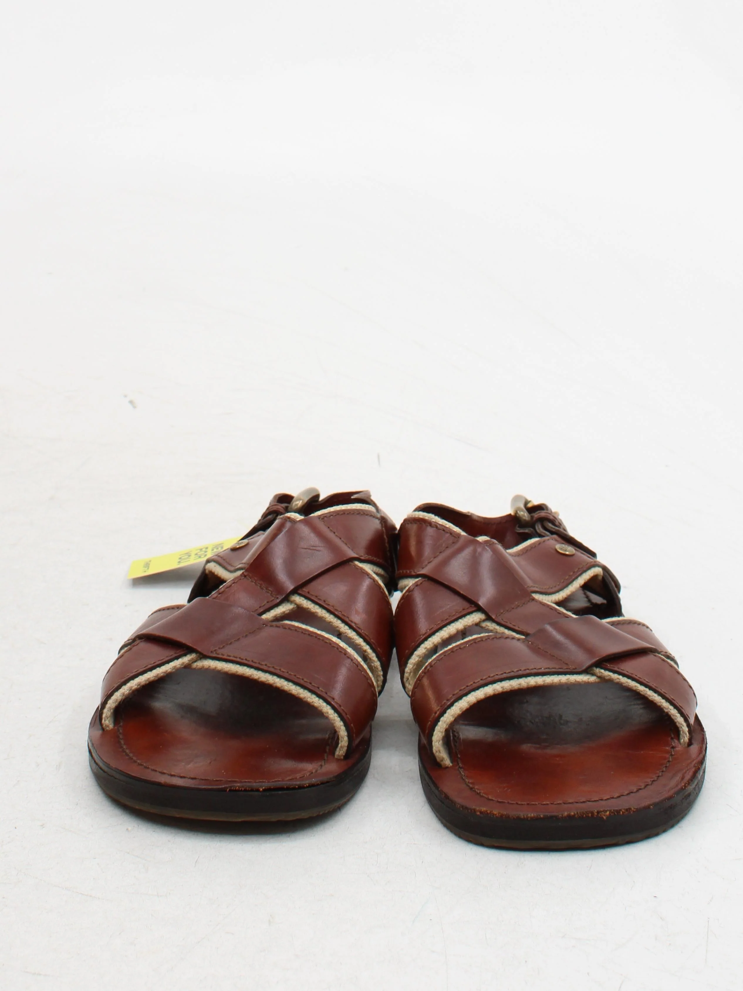 Dolce & Gabbana Men's Sandals UK 10 Brown 100% Leather Slider - Image 2