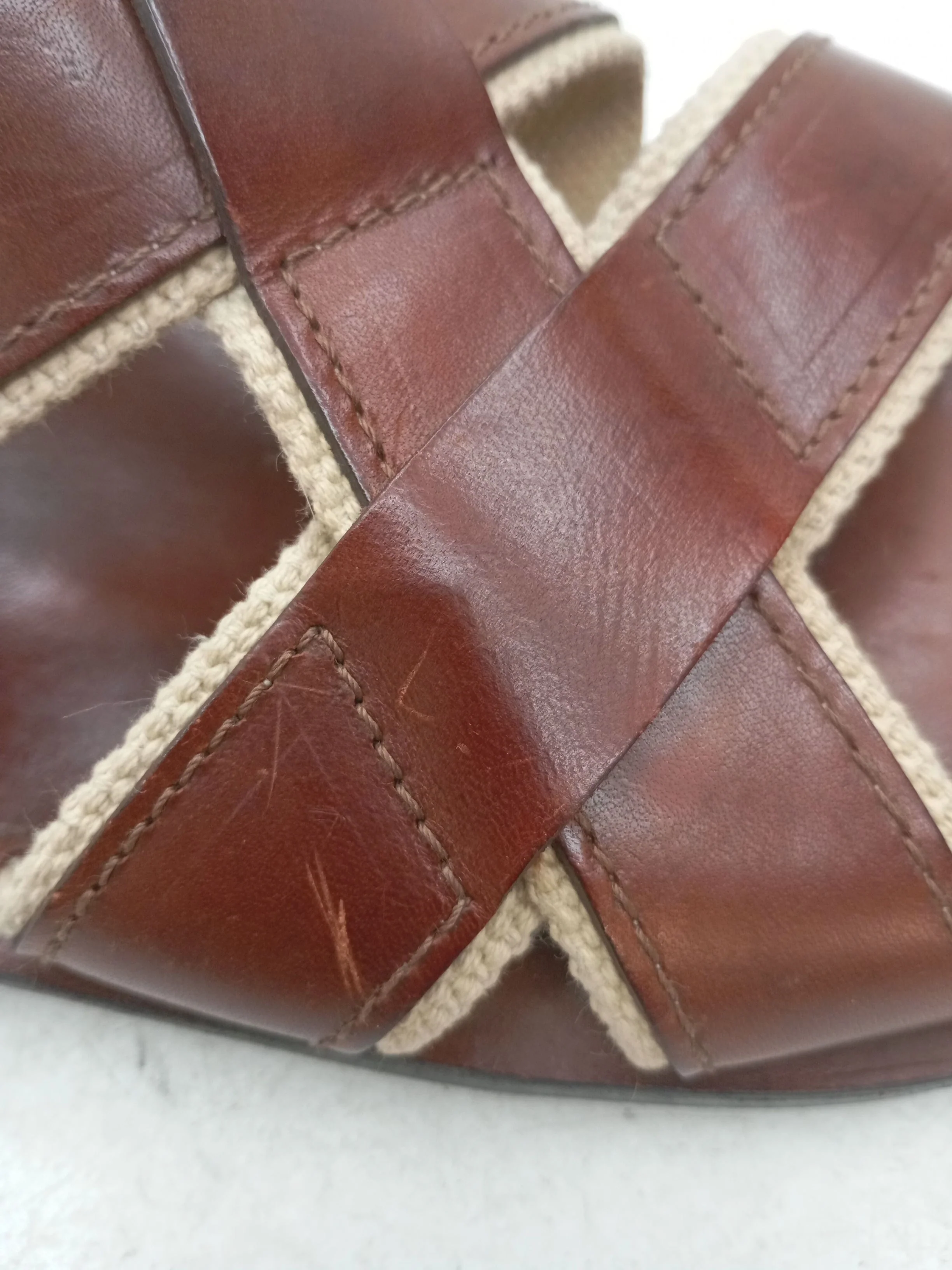 Dolce & Gabbana Men's Sandals UK 10 Brown 100% Leather Slider - Image 8
