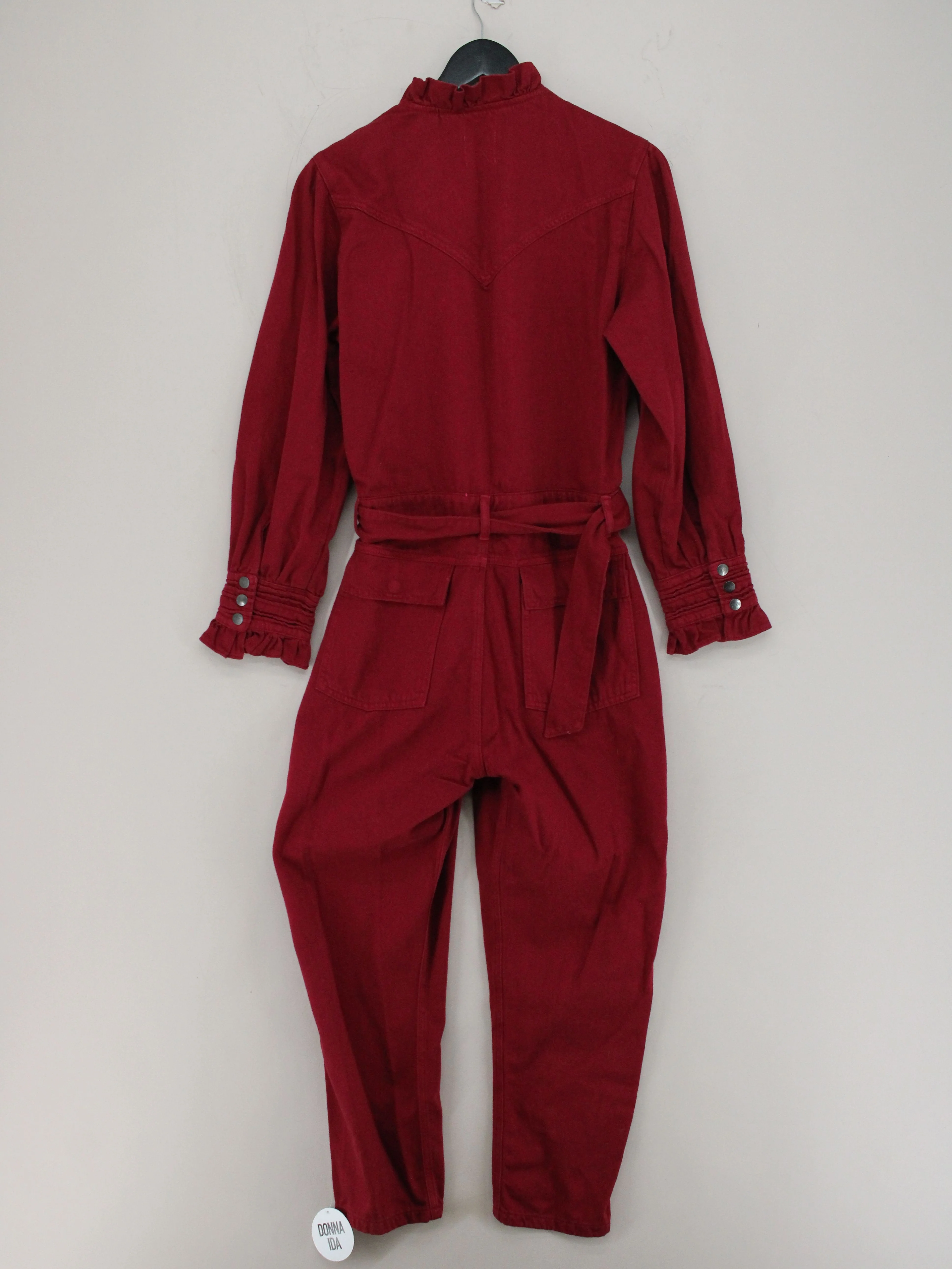 Donna Ida Women's Jumpsuit L Red 100% Cotton Tapered Jumpsuit - Image 2