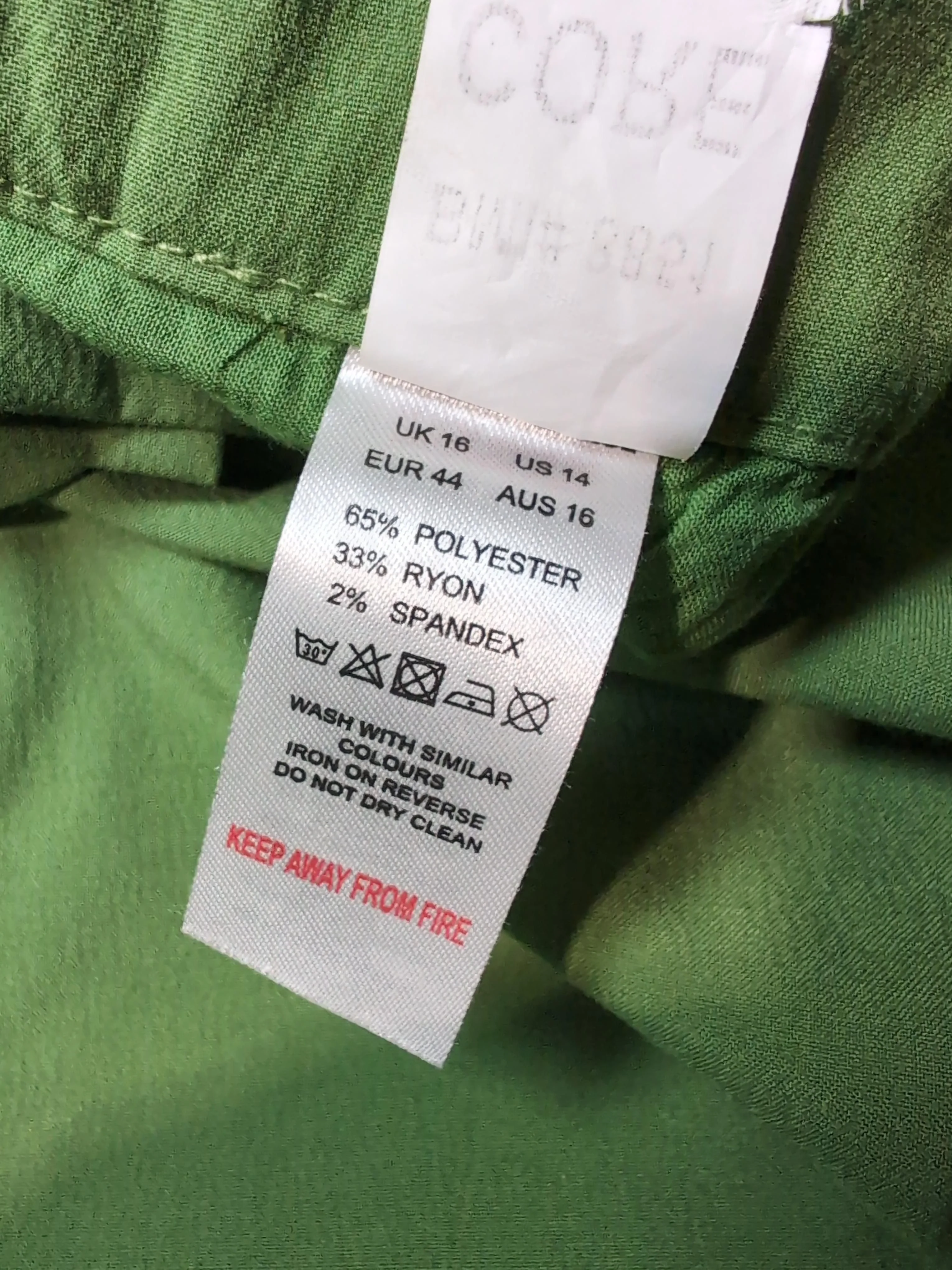Don''t Think Twice Women's Trousers UK 16 Green Polyester - Image 6