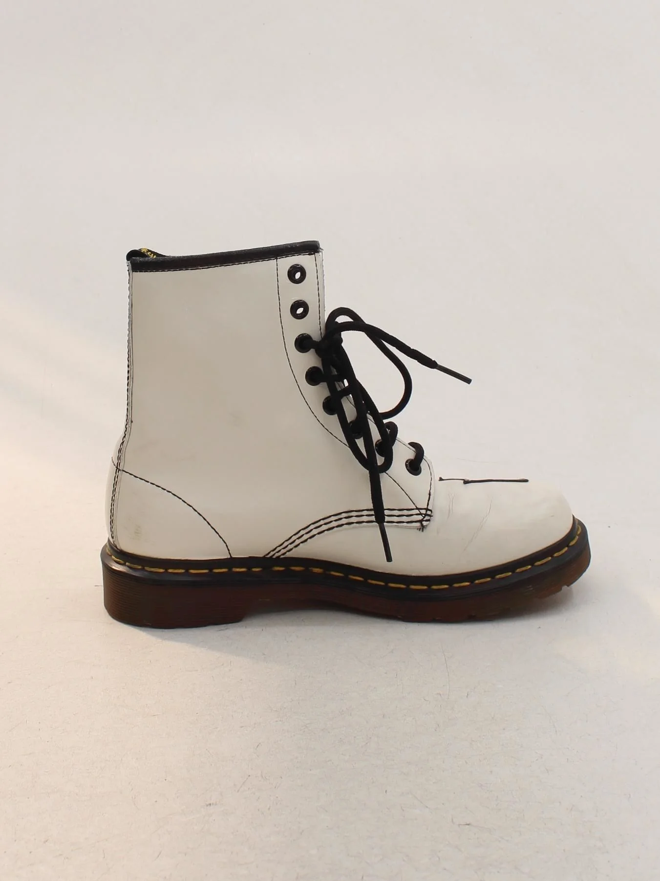 Dr. Martens Men's Boots UK 5 White Graphic 100% Leather Combat - Image 5