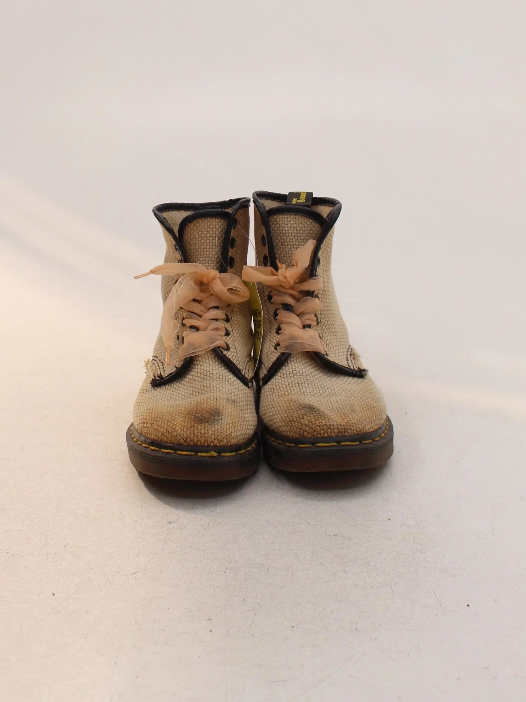Dr. Martens Women's Boots UK 4 Cream 100% Other Combat - Image 2