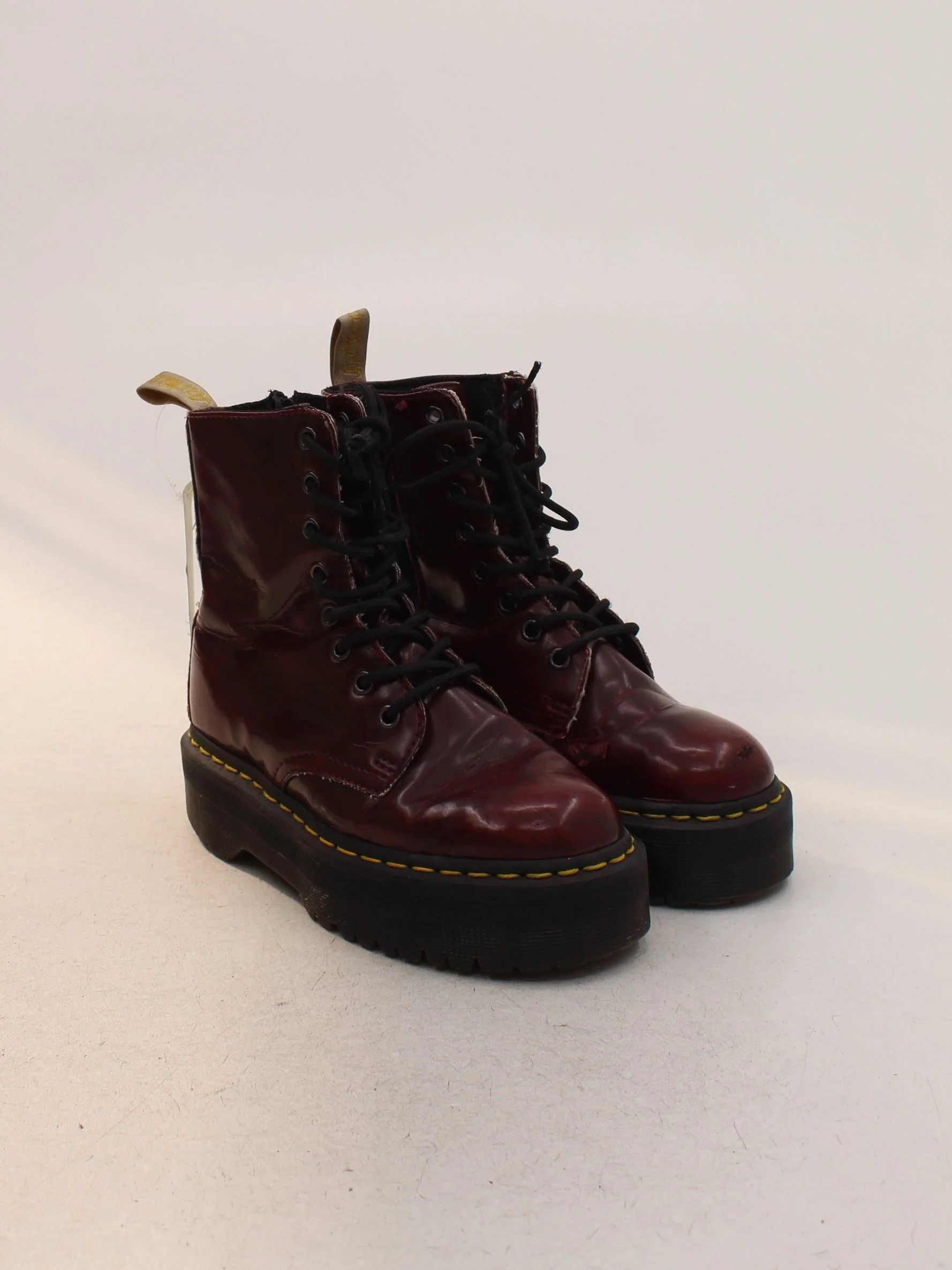 Dr. Martens Women's Boots UK 4 Red 100% Faux Leather Combat - Image 4