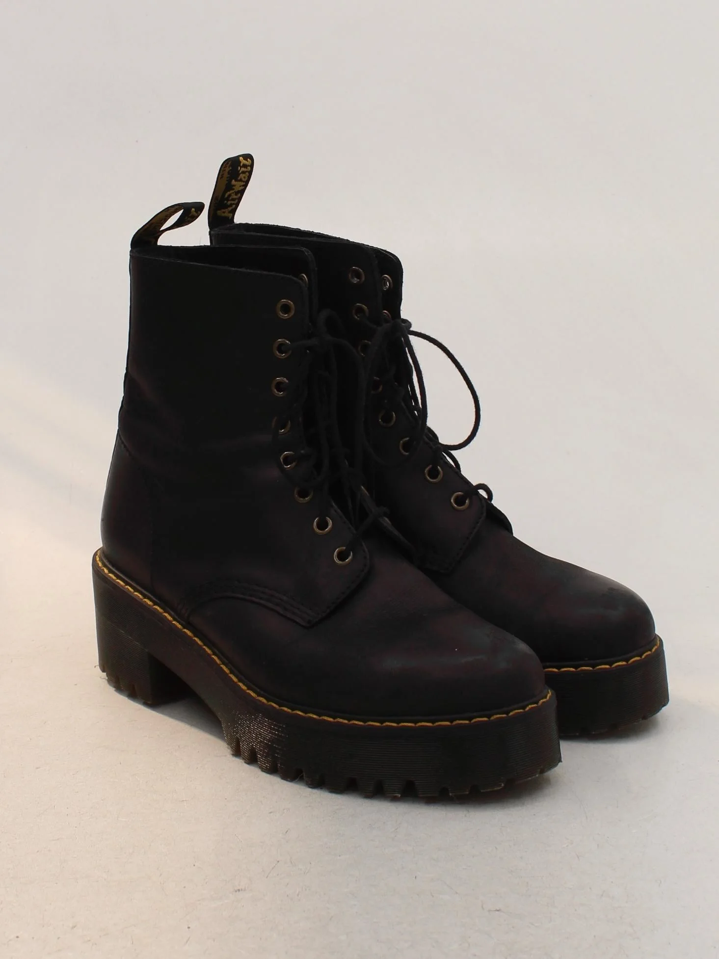 Dr. Martens Women's Boots UK 9 Black 100% Leather Combat - Image 4
