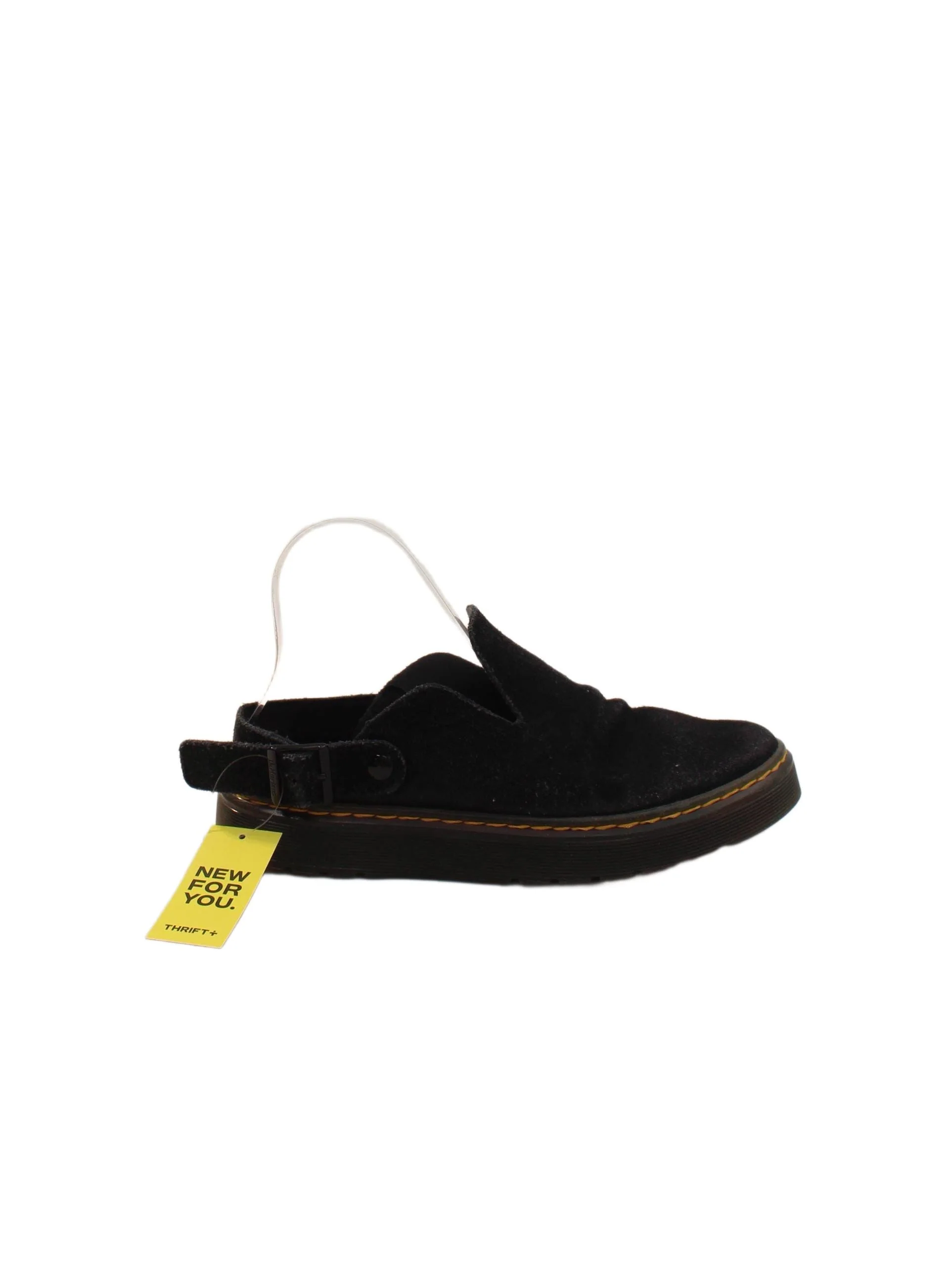 Dr. Martens Women's Flat Shoes UK 6.5 Black 100% Suede Slider