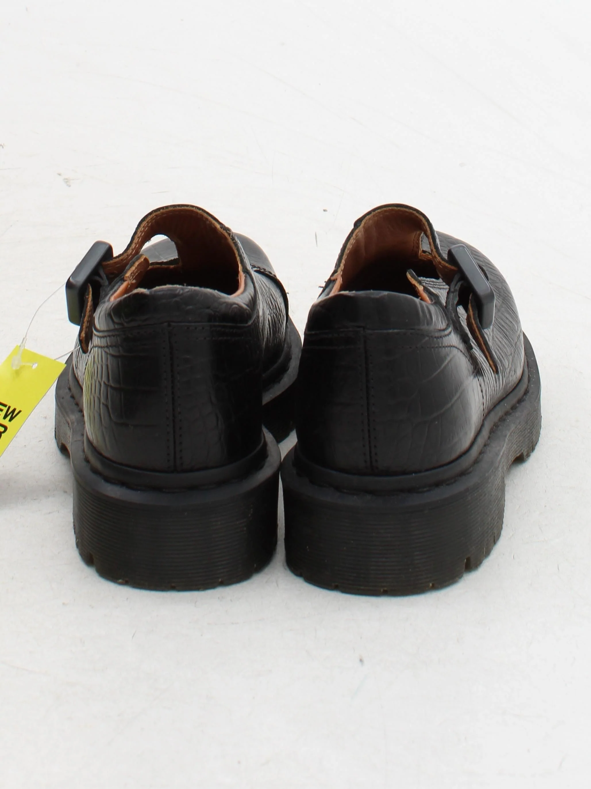 Dr. Martens Women's Flat Shoes UK 6 Black Animal Print 100% Leather Mary Jane - Image 3