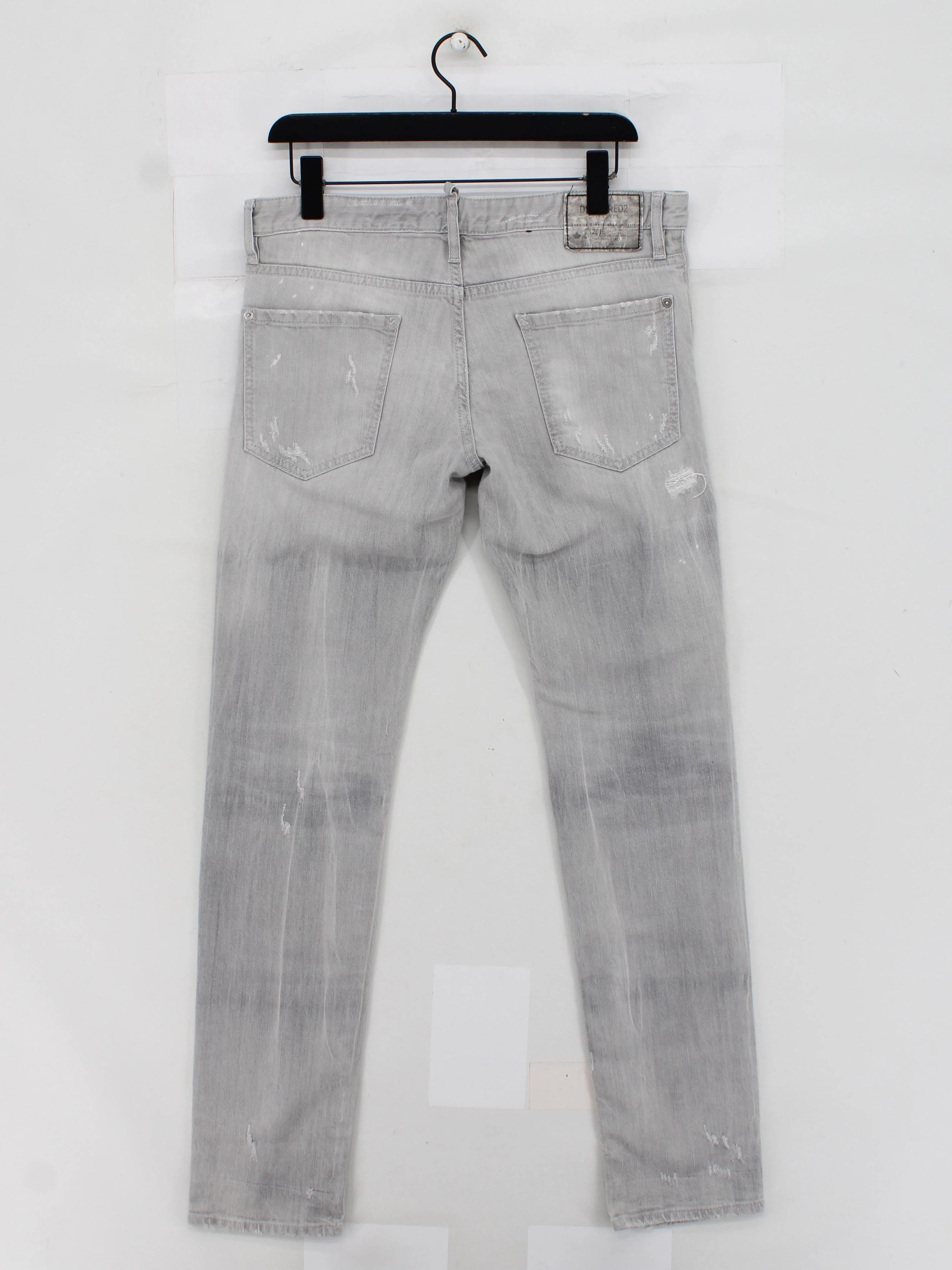 Dsquared2 Men's Jeans W 34 in Grey Cotton with Elastane, Polyester Skinny - Image 2
