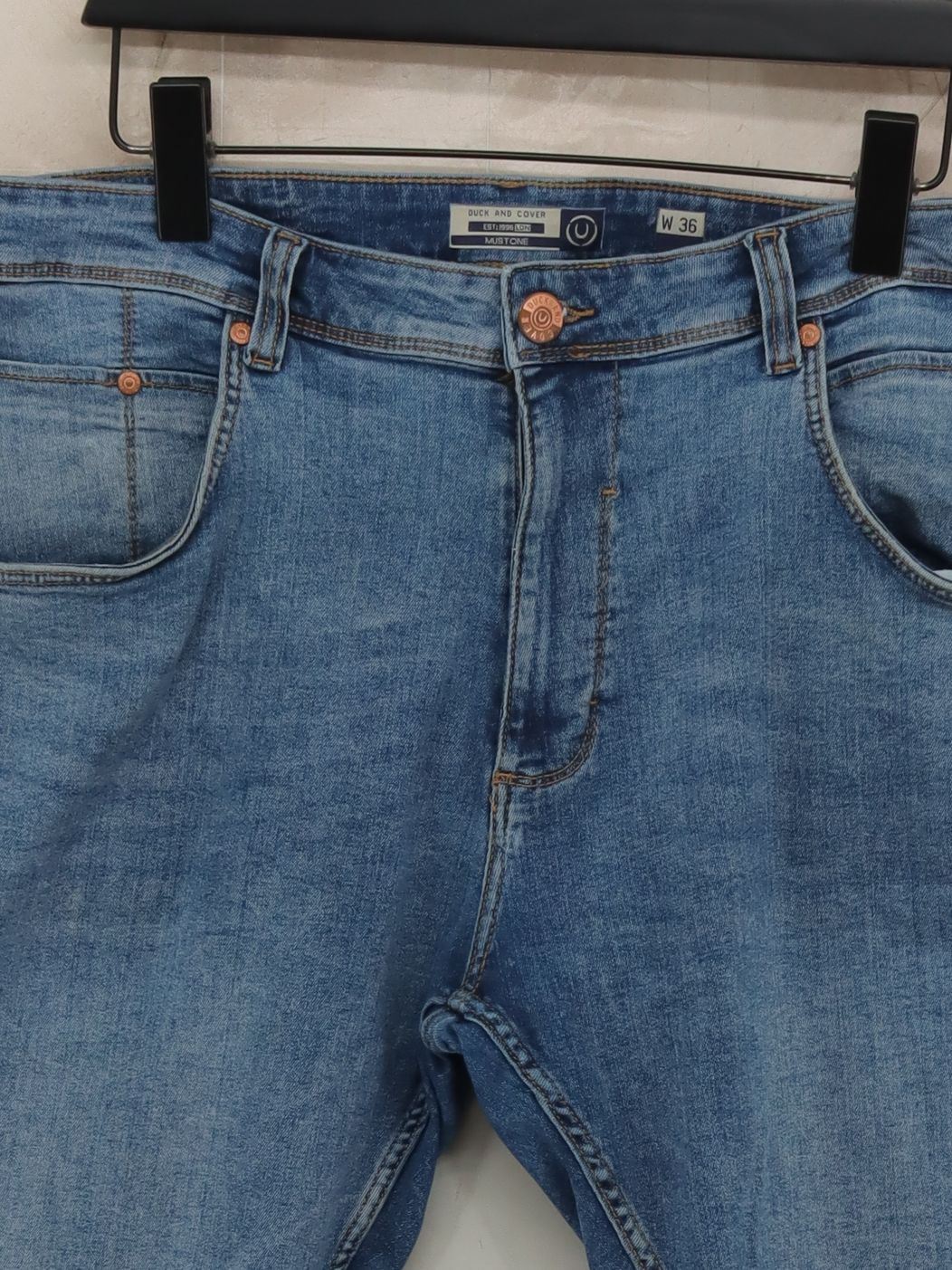 Duck And Cover Men's Shorts W 36 in Blue Cotton with Elastane Chino - Image 3