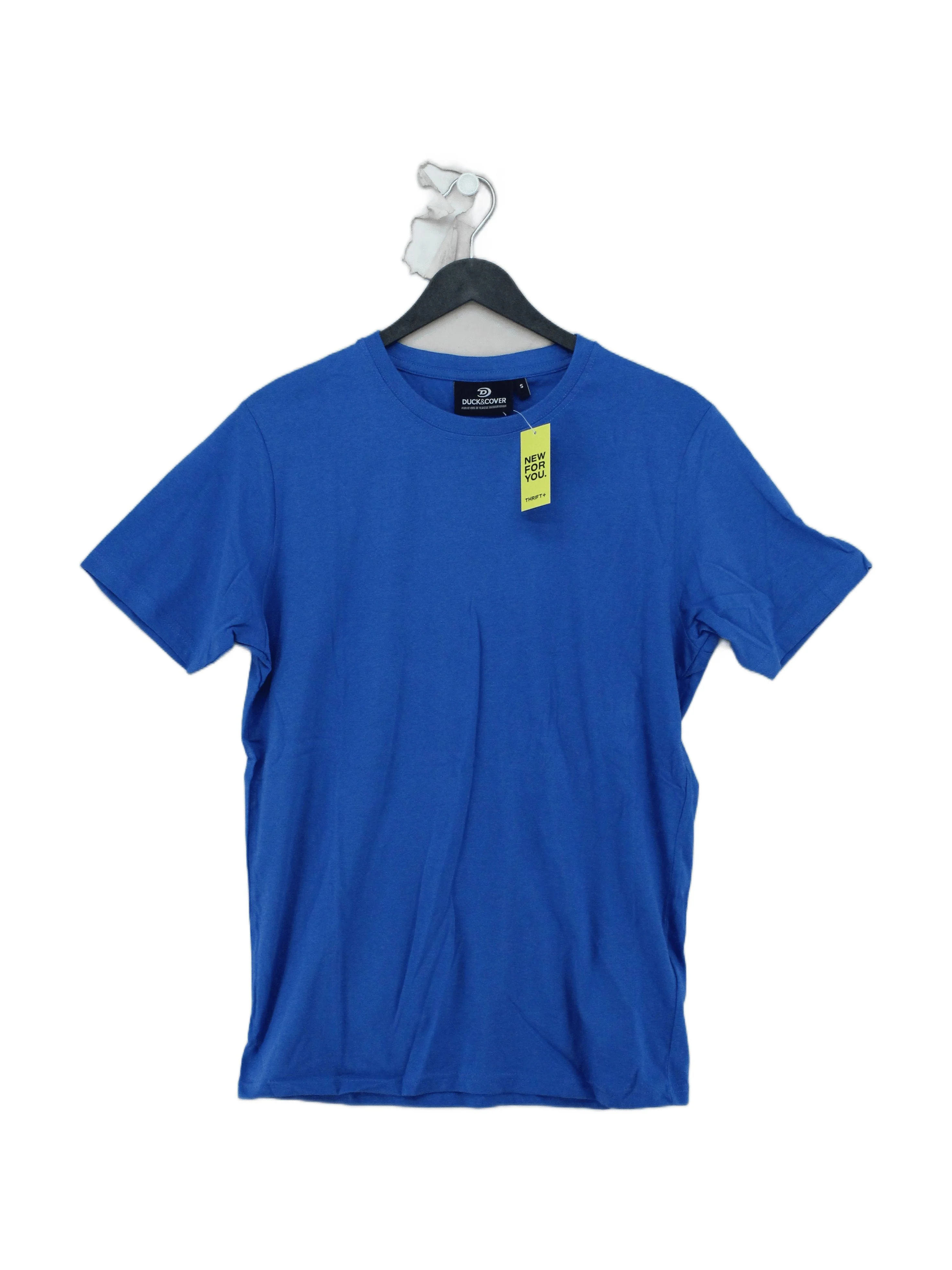 Duck And Cover Men's T-Shirt S Blue 100% Cotton Basic