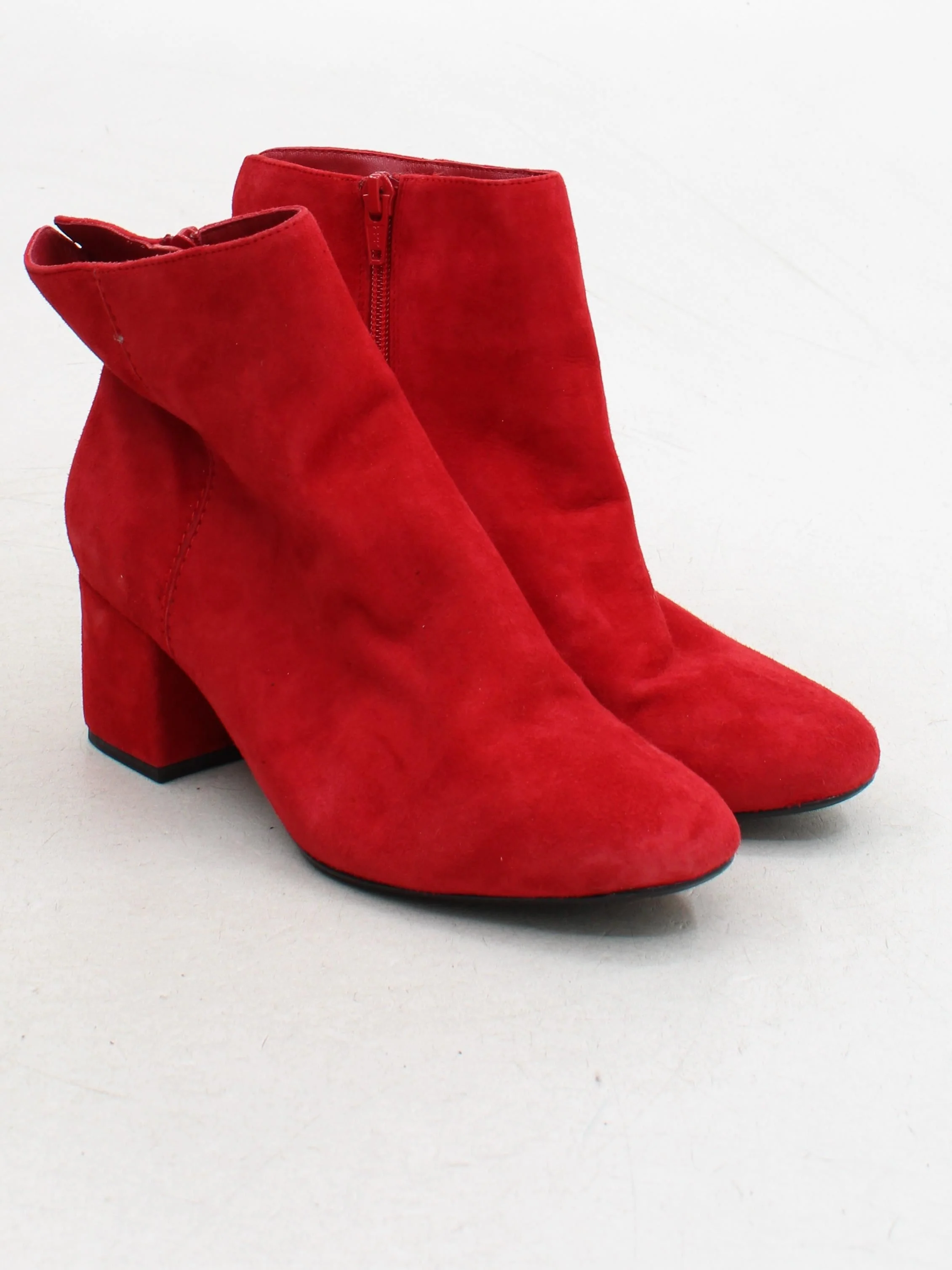 Dune London Women's Boots UK 6 Red 100% Suede Chelsea - Image 4