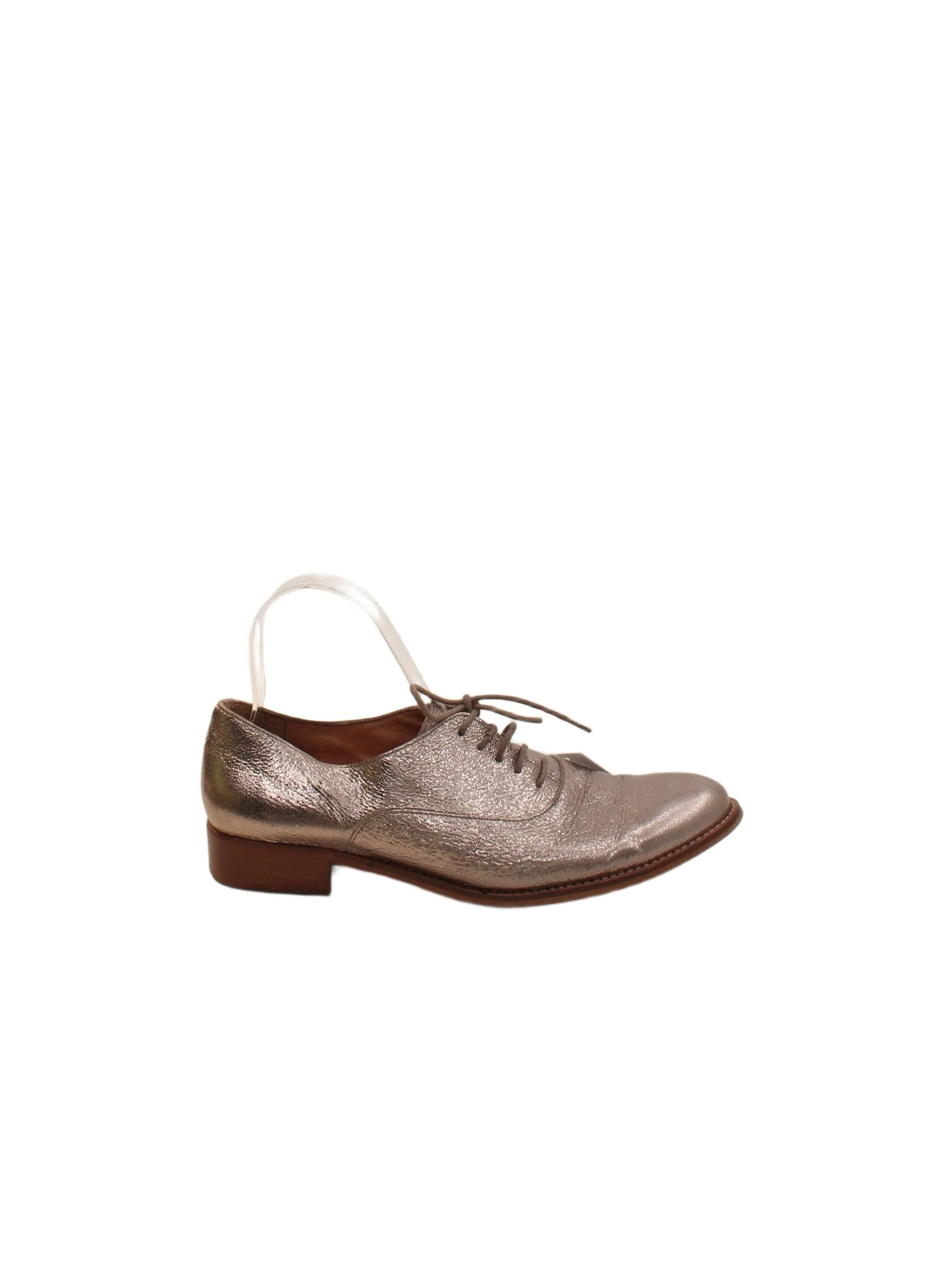 Dune London Women's Flat Shoes UK 6.5 Gold 100% Faux Leather Loafer