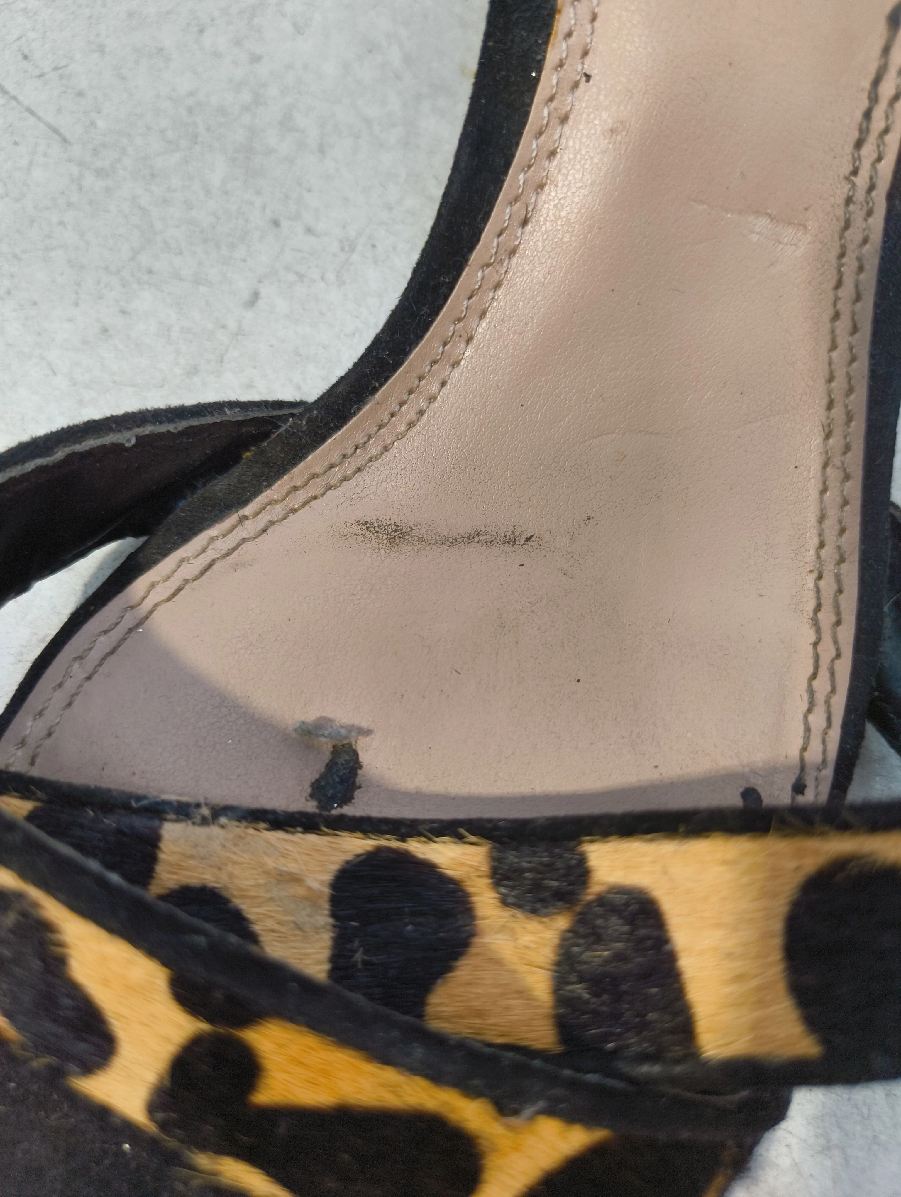 Dune London Women's Heels UK 6.5 Multi Animal Print 100% Animal Fur Strappy - Image 8