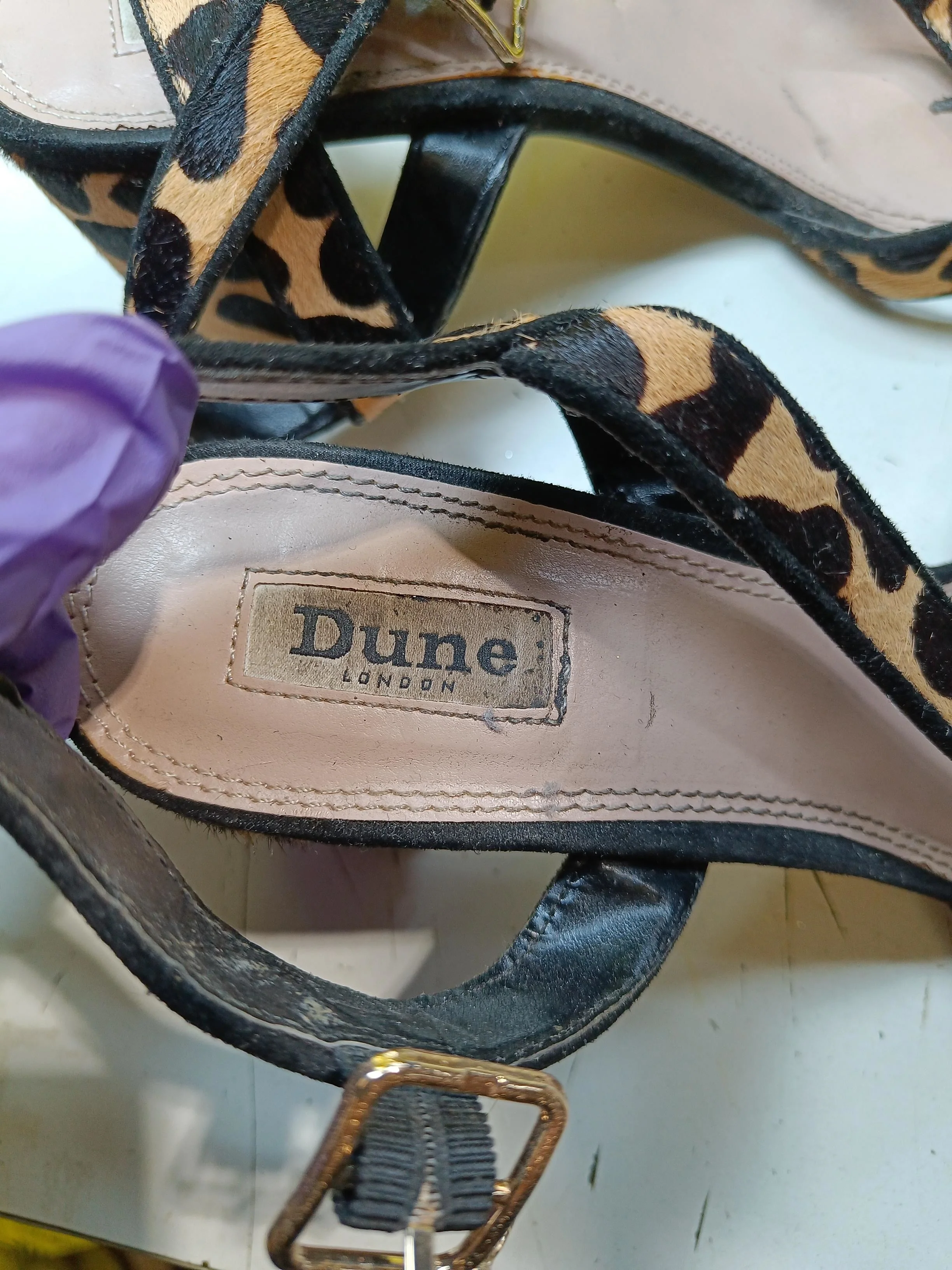 Dune London Women's Heels UK 6.5 Multi Animal Print 100% Animal Fur Strappy - Image 9