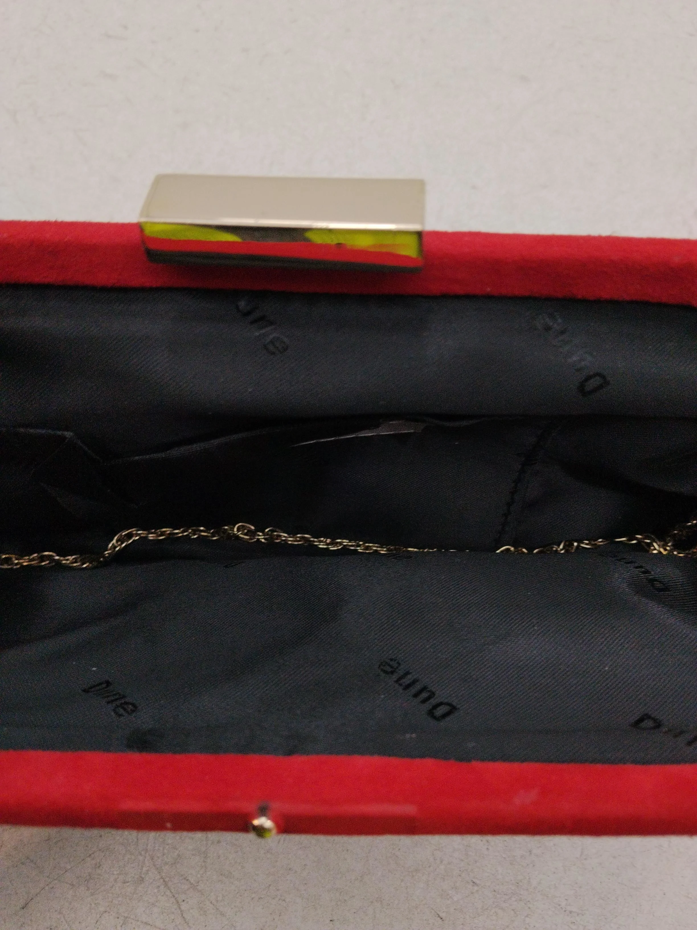Dune Women's Bag Red 100% Suede Clutch - Image 4