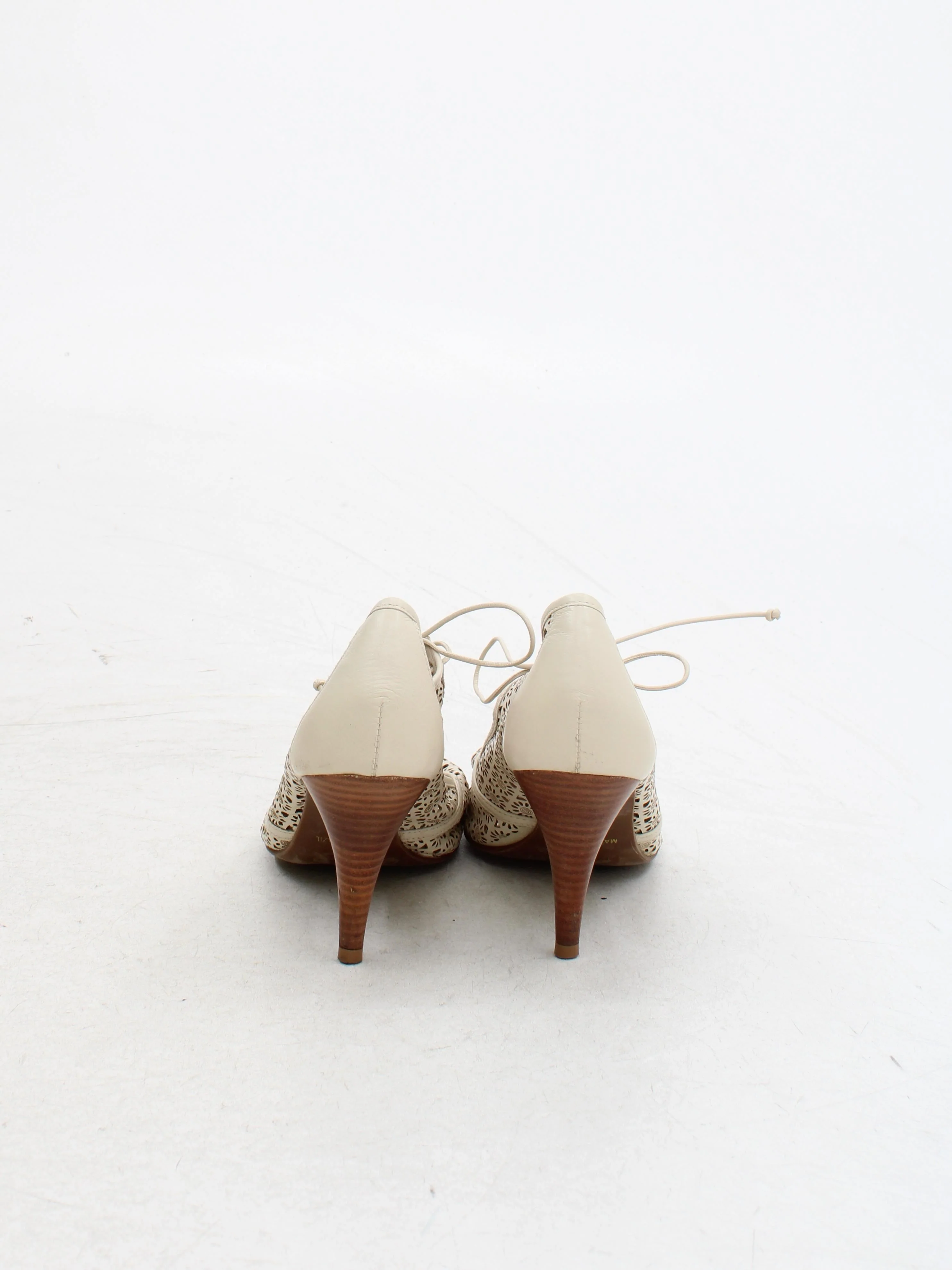 Dune Women's Heels UK 6 Cream Floral 100% Leather Court - Image 3