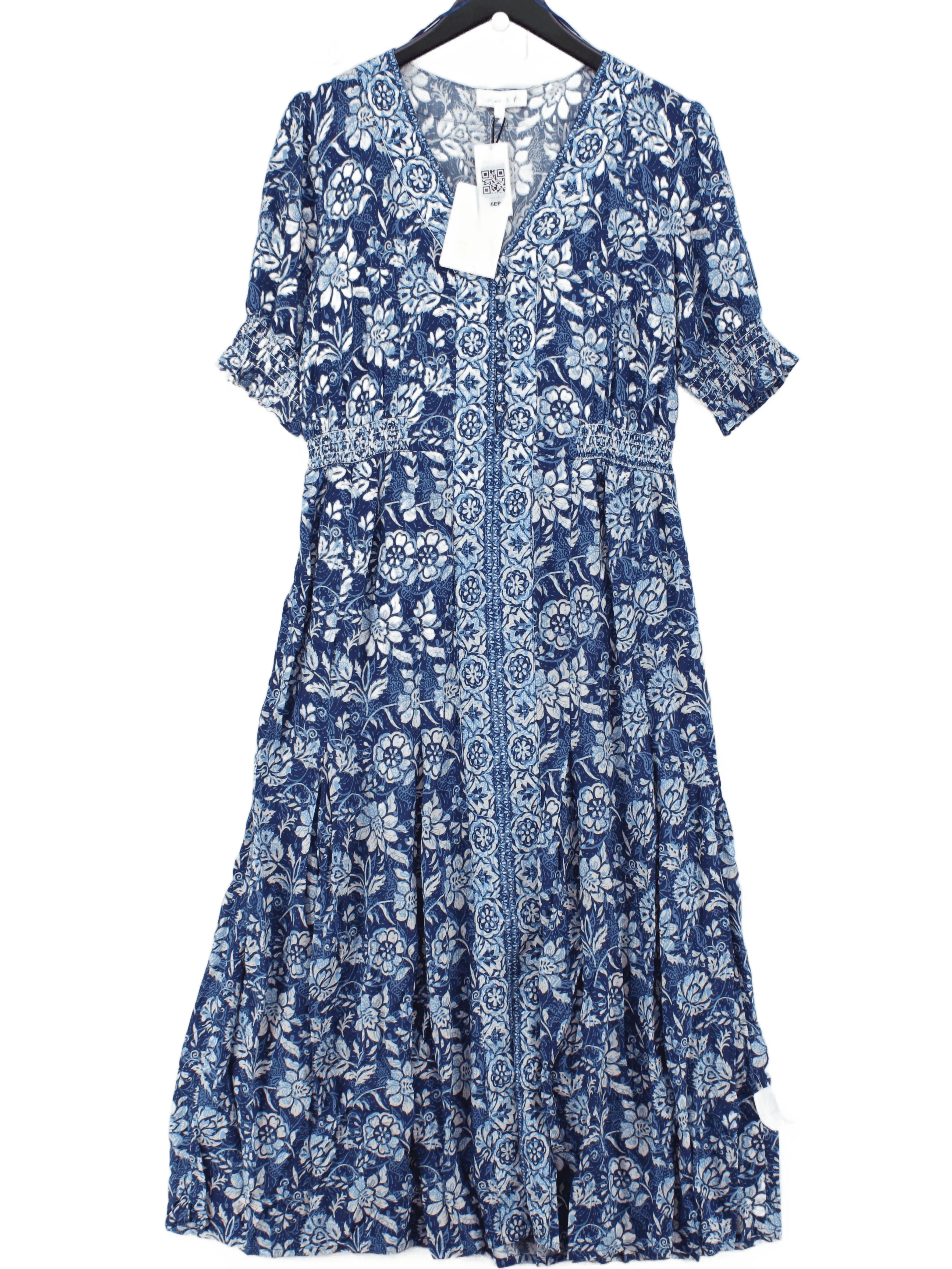 East Shirt Midi Dress M in Blue