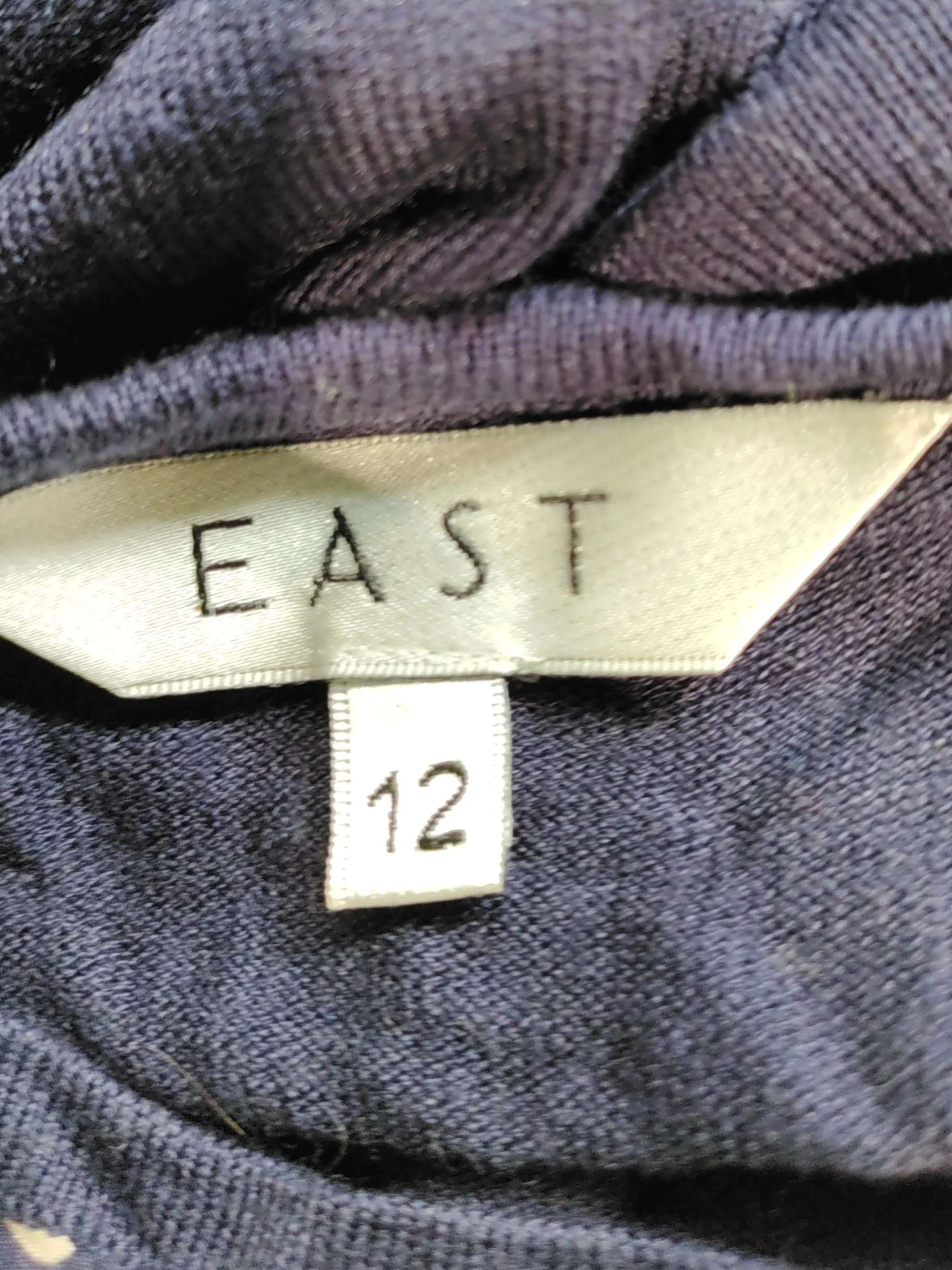 East Women's Cardigan UK 12 Blue Viscose with Cotton, Silk, Cashmere Cardigan - Image 5