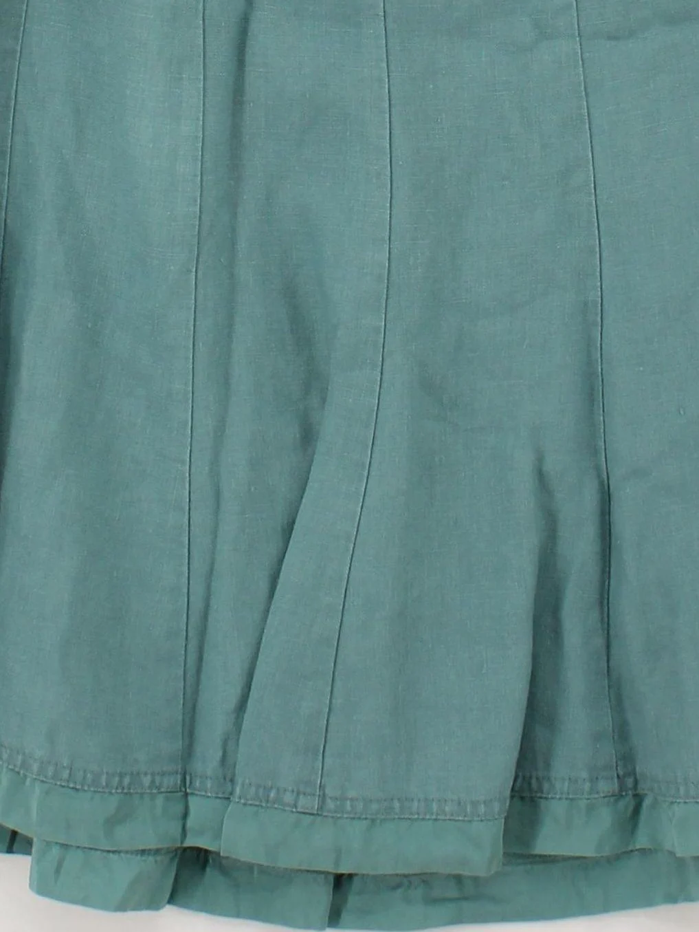 East Women's Midi Skirt UK 12 Blue Linen with Acetate, Silk Midi A-Line - Image 4