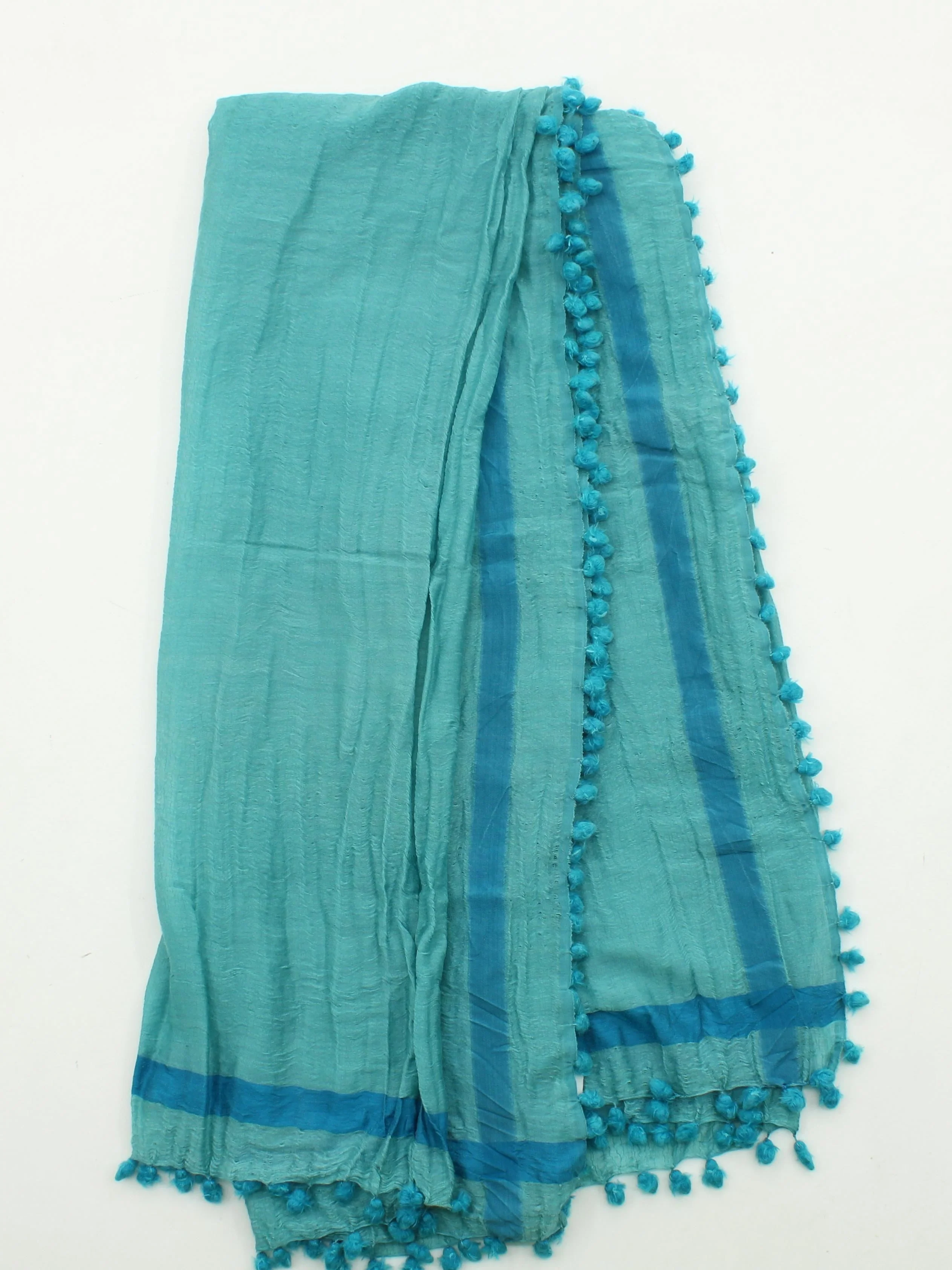East Women's Scarf Blue Striped 100% Other Rectangle Scarf - Image 2