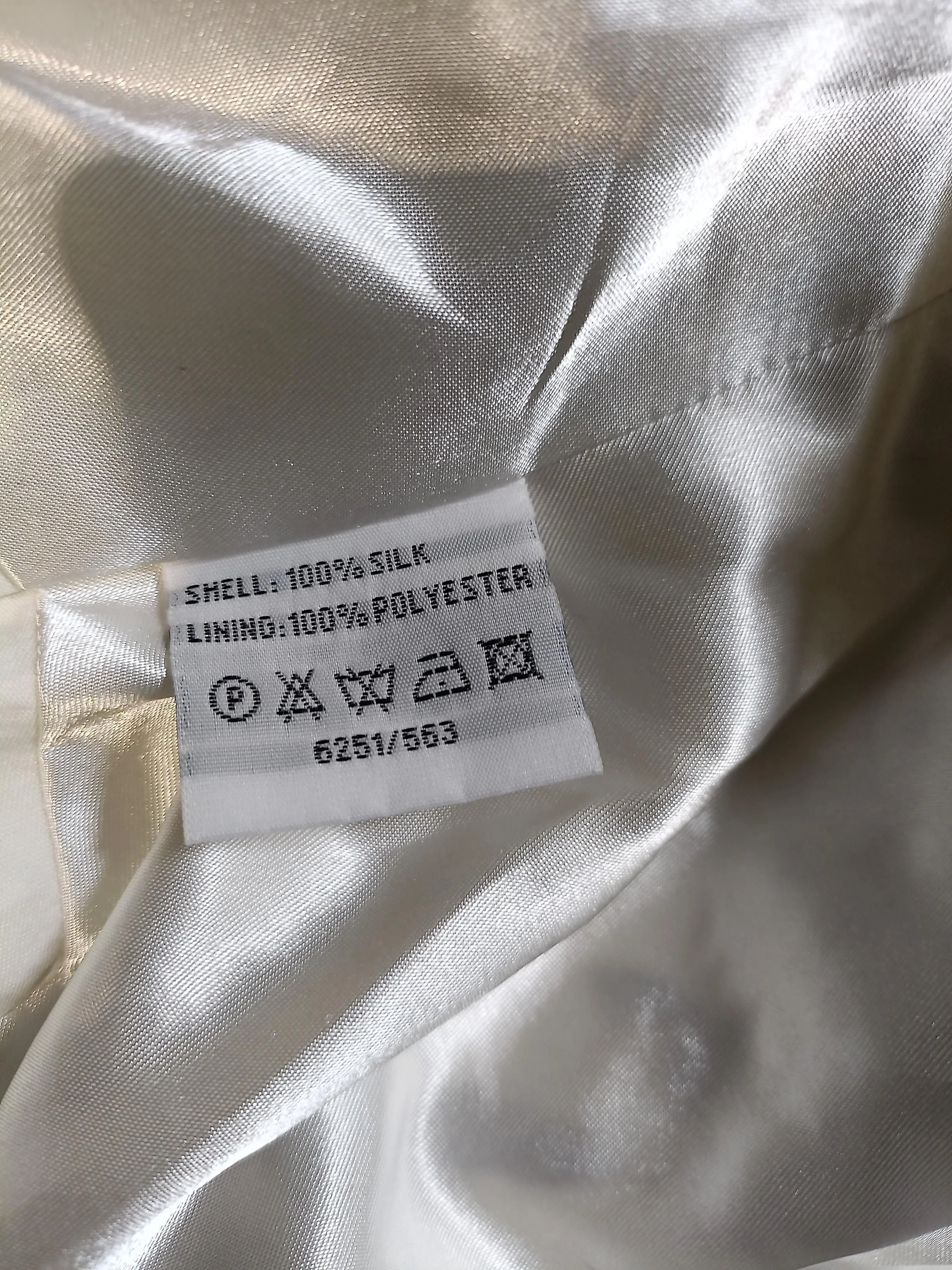 East Women's Shirt UK 16 White Silk with Polyester Long Sleeve Collared Basic - Image 6