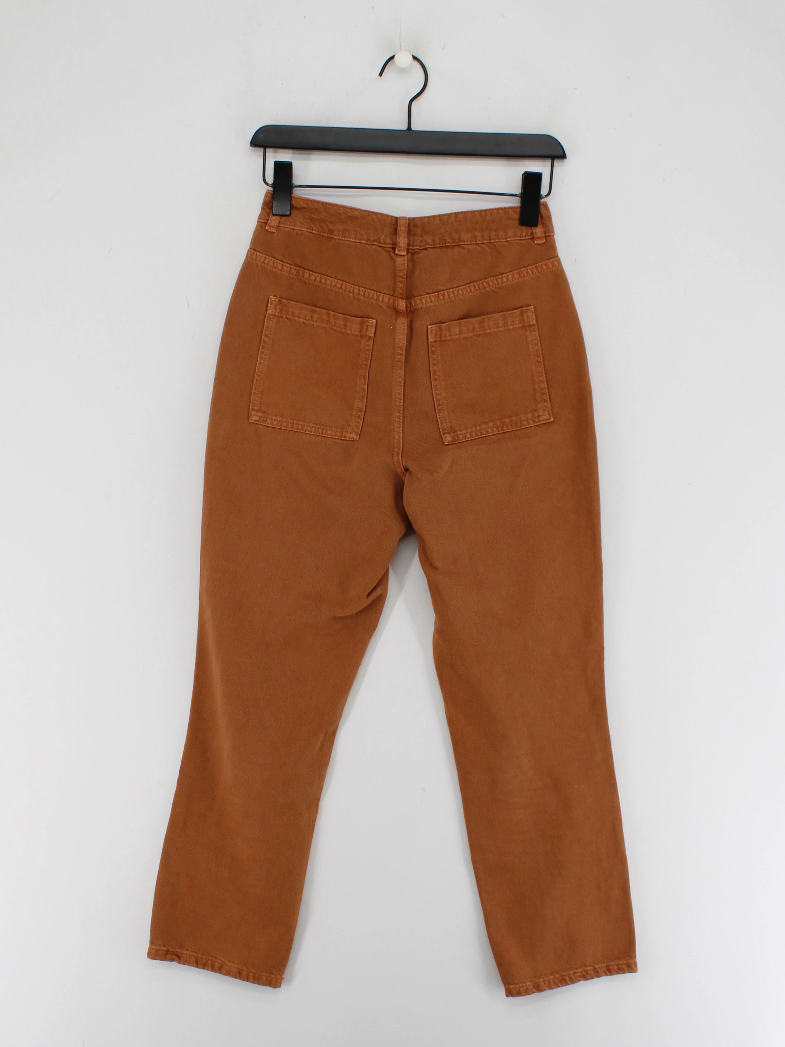 East Women's Trousers UK 8 Tan 100% Cotton Straight Cropped - Image 2