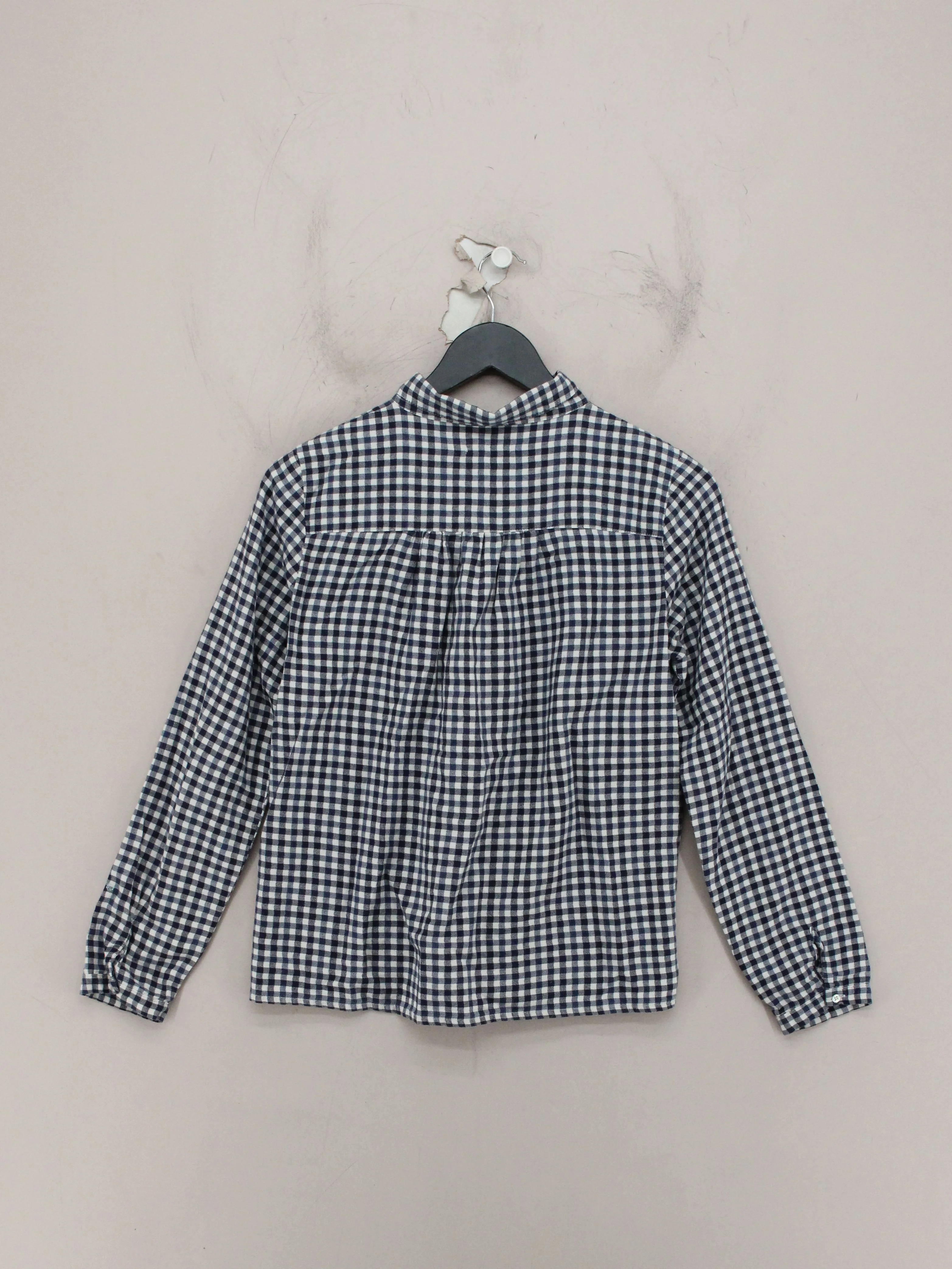 EMILE & IDA Women's Shirt S Blue Cotton with Wool Basic - Image 2