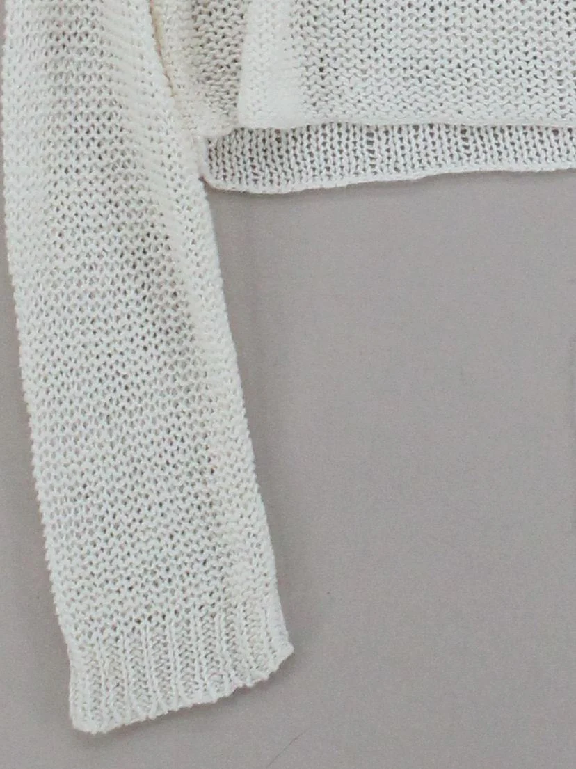 Enza Costa Women's Jumper S Cream 100% Linen Round Neck Pullover - Image 4