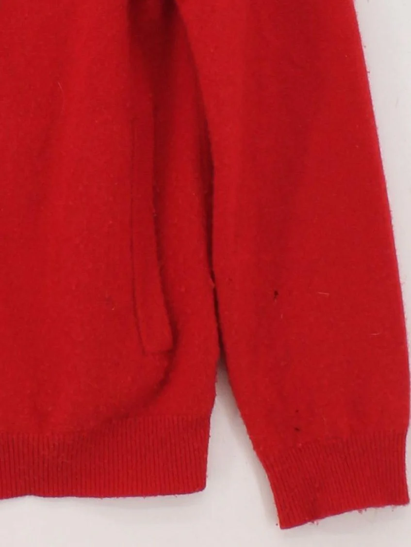 Eric Bompard Women's Hoodie M Red 100% Cashmere Pullover - Image 4