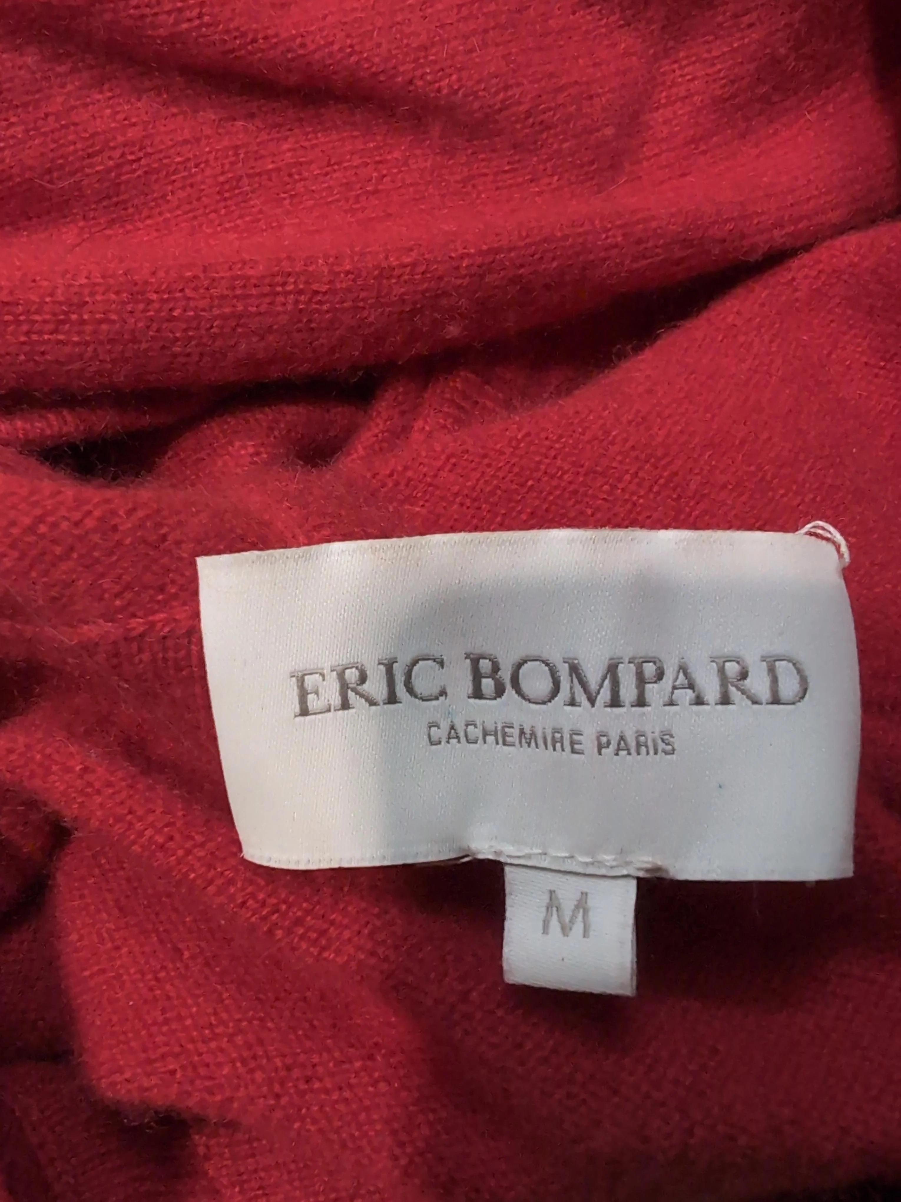 Eric Bompard Women's Hoodie M Red 100% Cashmere Pullover - Image 7