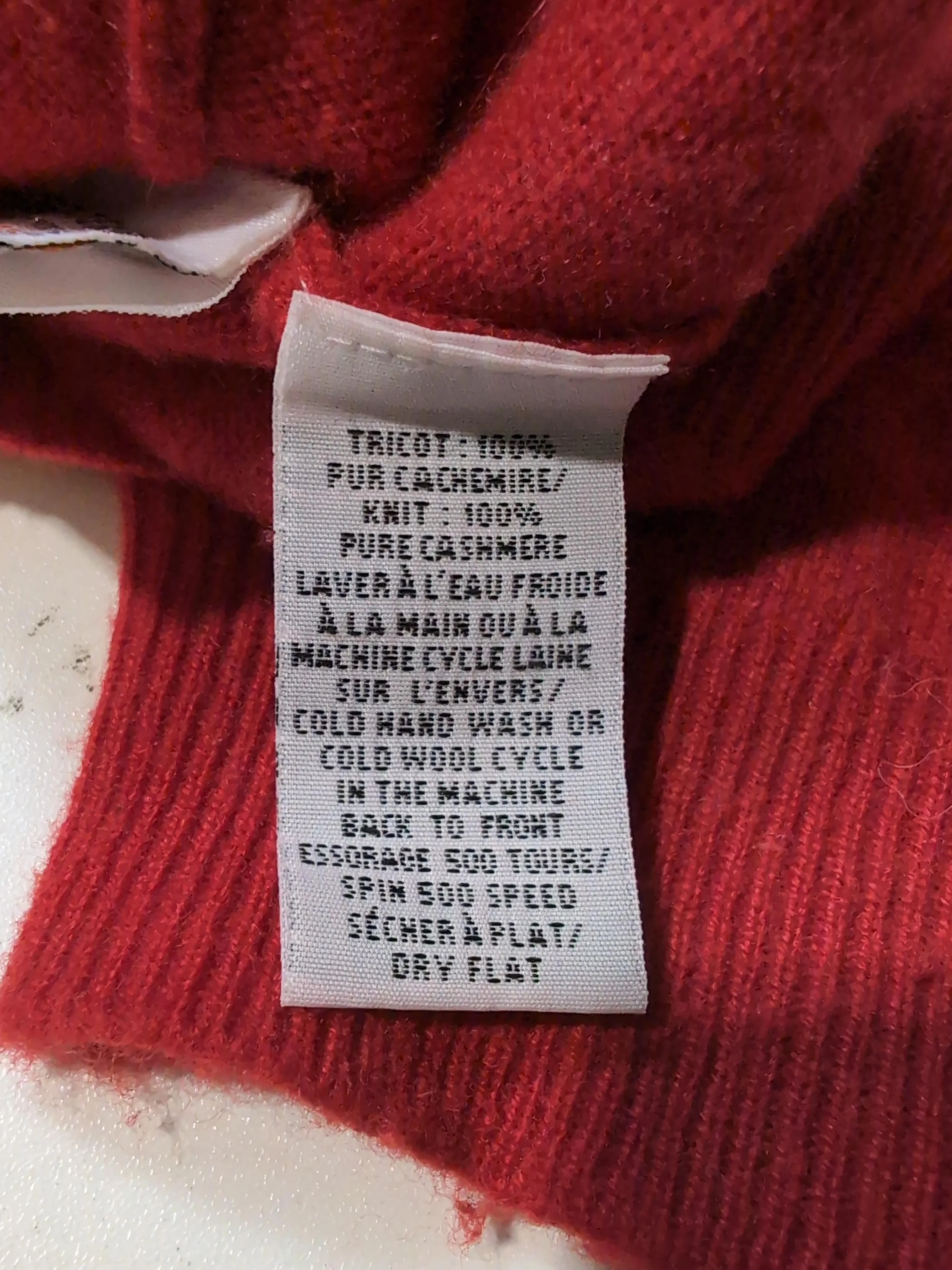 Eric Bompard Women's Hoodie M Red 100% Cashmere Pullover - Image 8