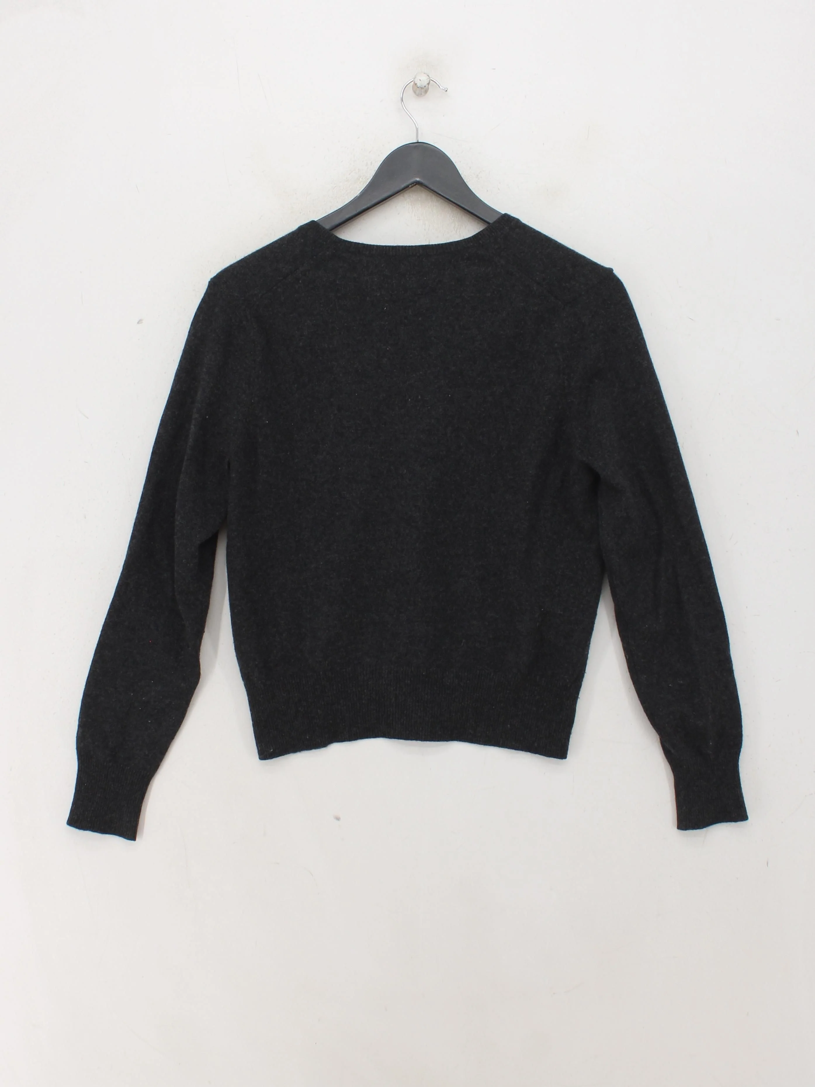 Eric Bompard Women's Jumper S Grey 100% Cashmere V-Neck Pullover - Image 2