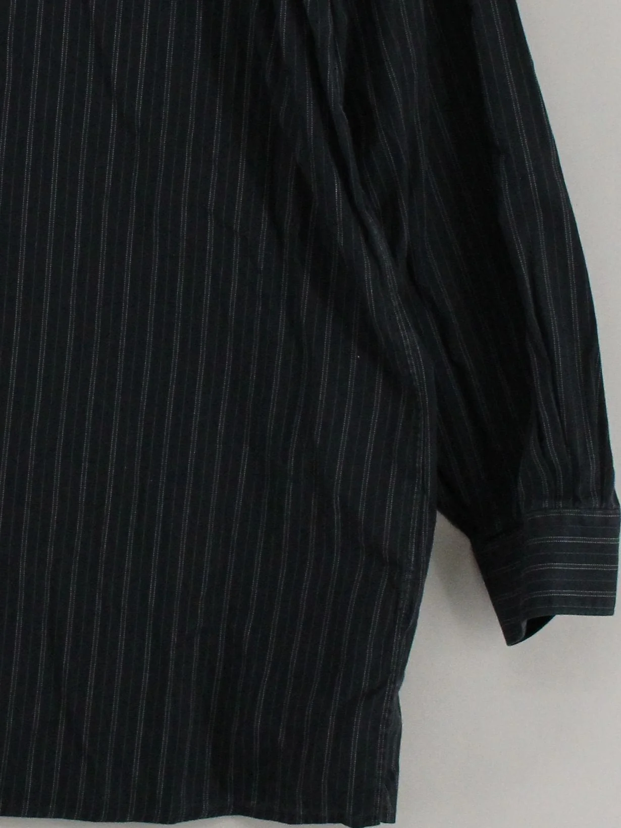 Ermenegildo Zegna Men's Shirt XXL Black Striped 100% Cotton Basic - Image 4