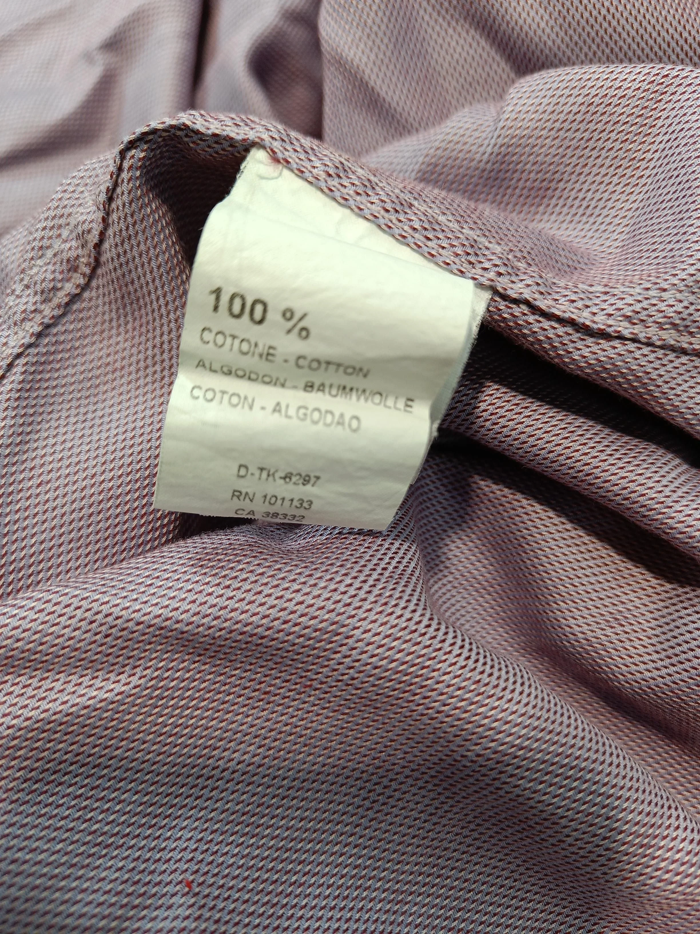 Ermenegildo Zegna Men's Shirt XXL Purple 100% Cotton Basic - Image 6