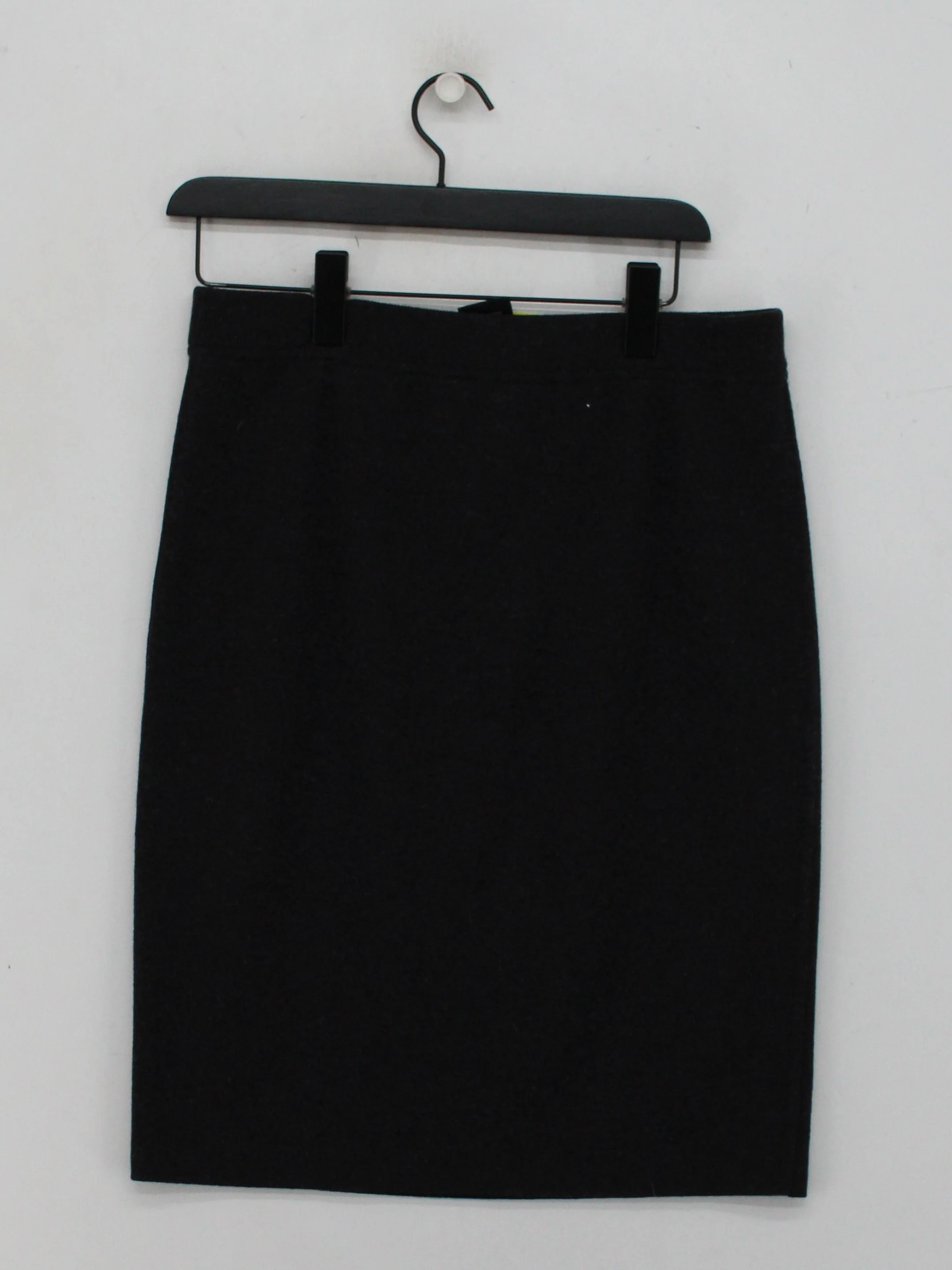ESCADA Women's Midi Skirt UK 10 Black Wool with Cashmere, Silk Straight & Pencil - Image 2