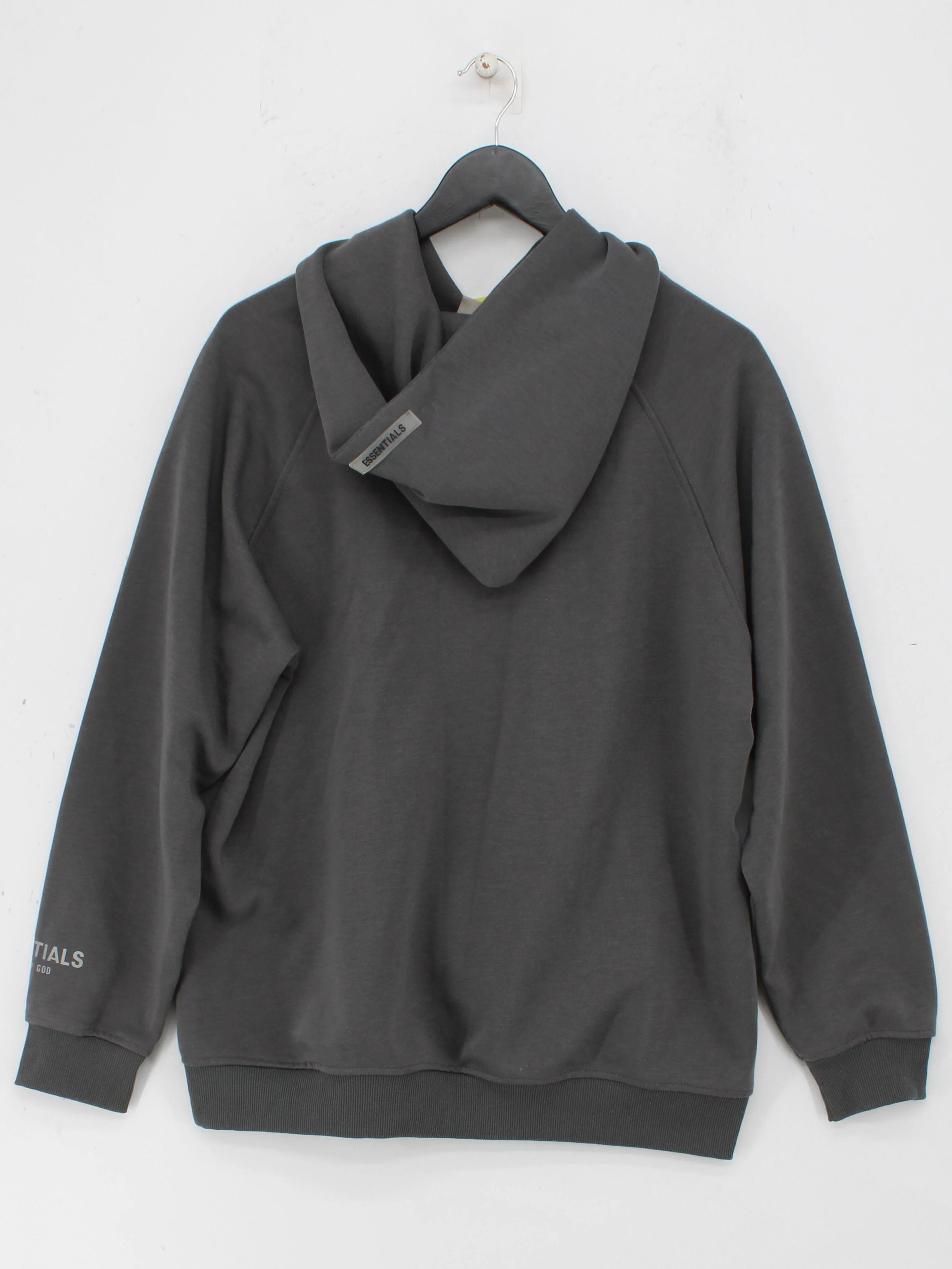 Essentials Men's Hoodie M Grey Graphic 100% Cotton Pullover - Image 2